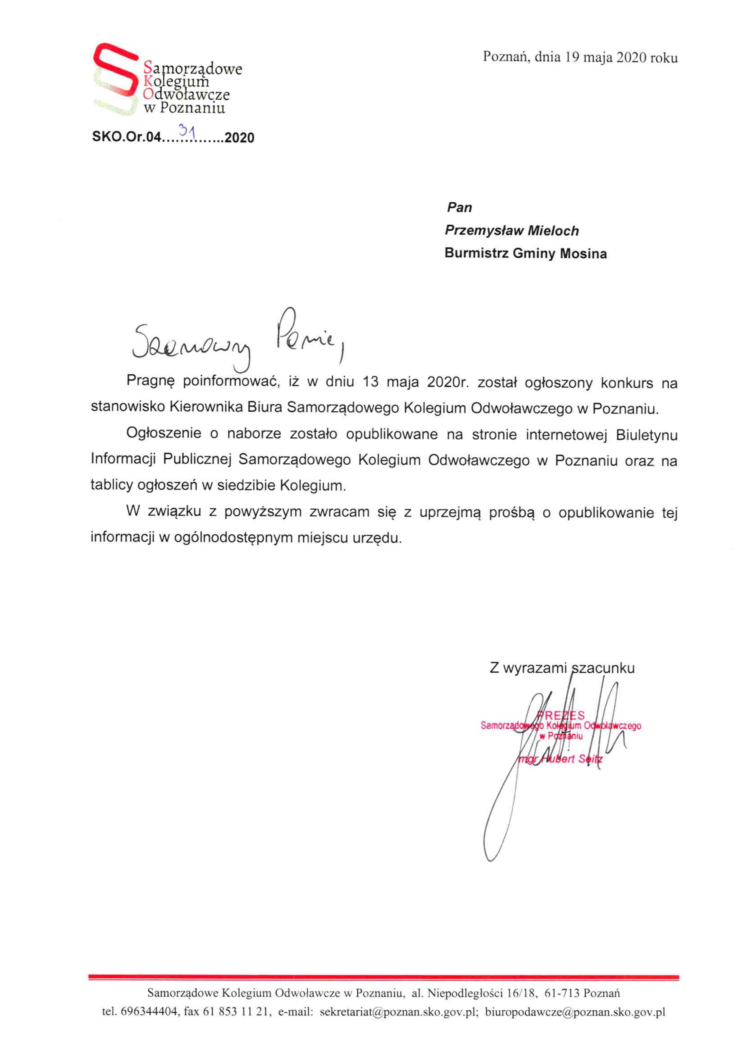 Komunikat SKO w Poznaniu