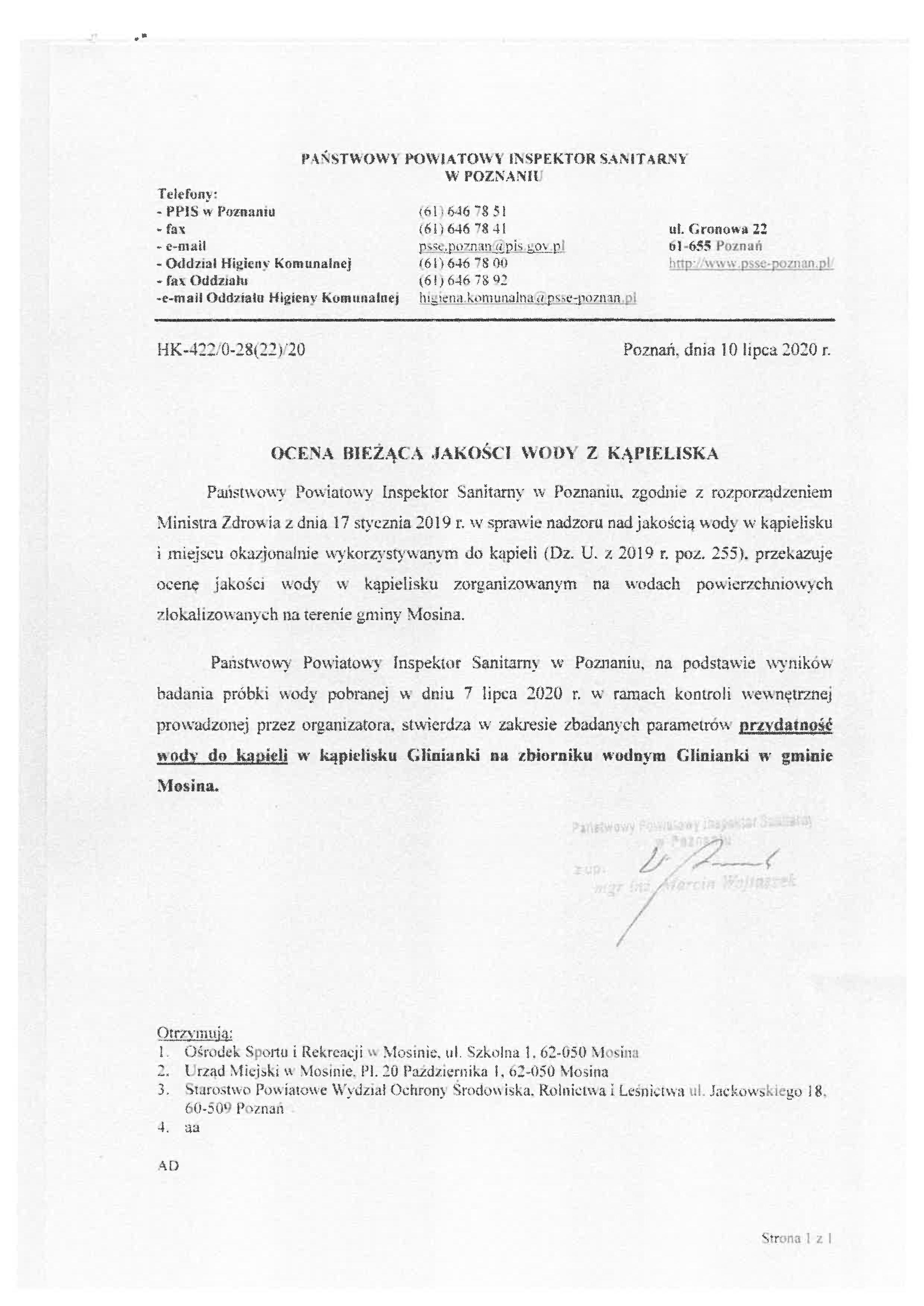 Badania jakości wody na kąpieliskach
