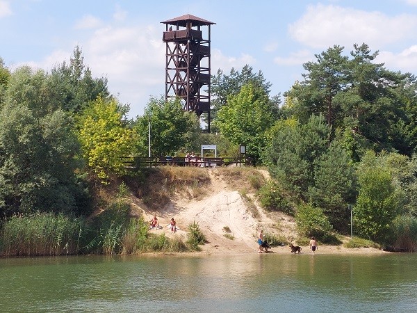wieża widokowa na kąpielisku Glinianki