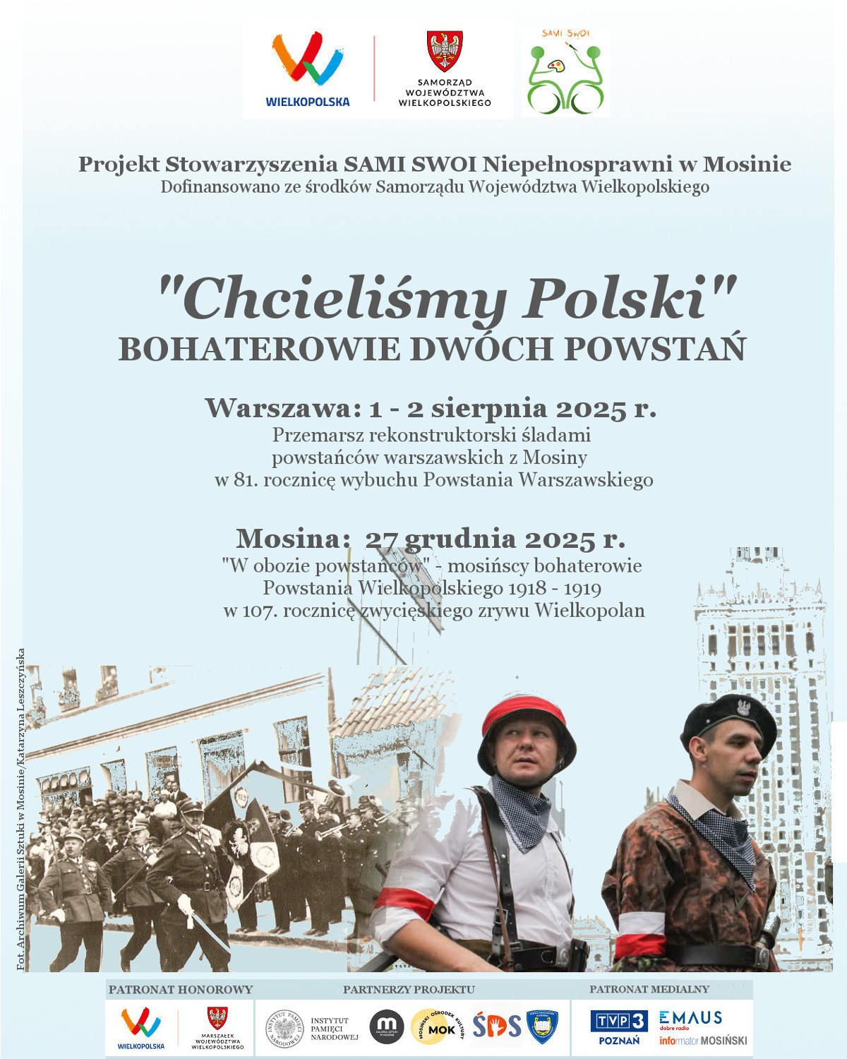 Plakat informacyjny promujący projekt