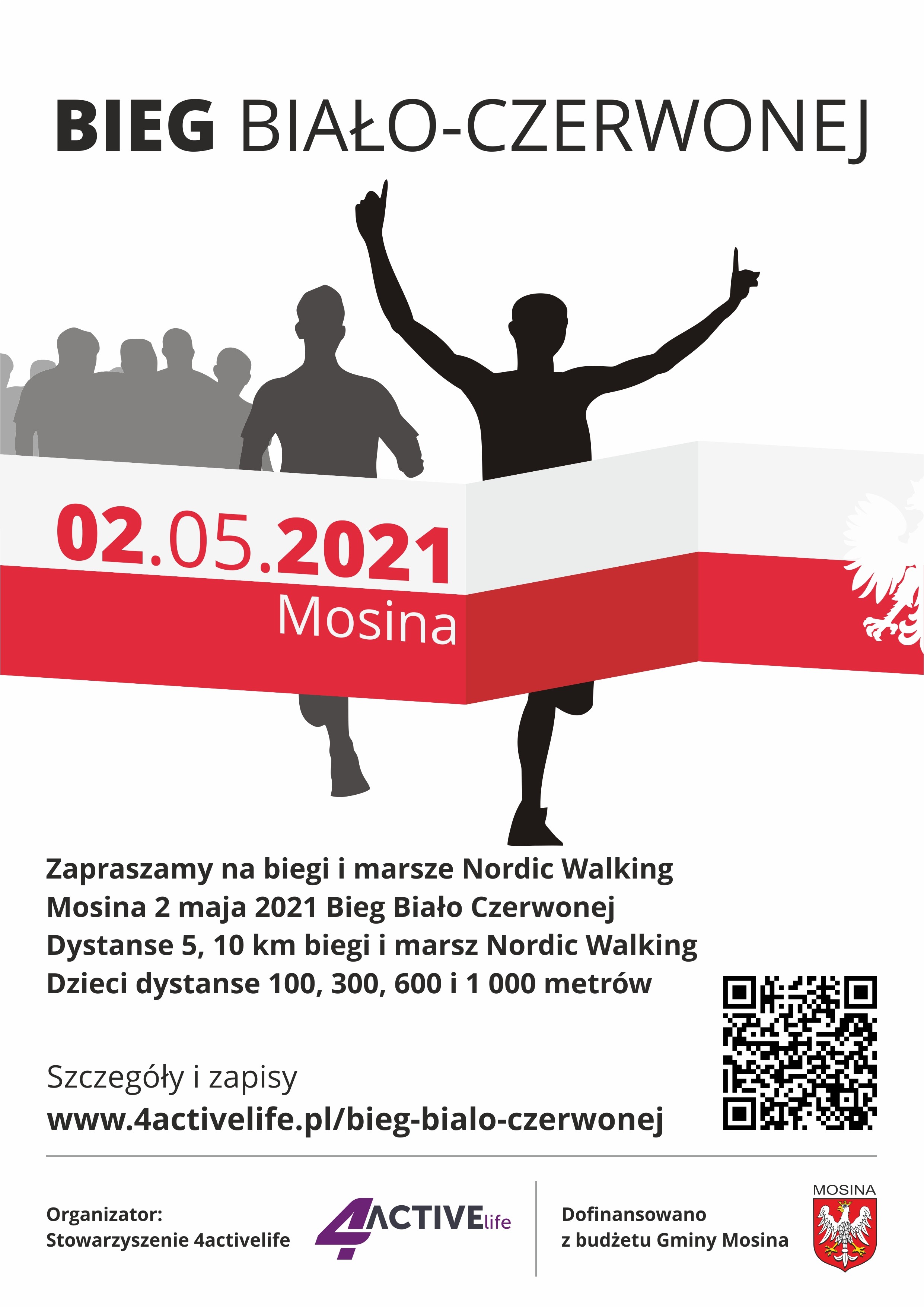 plakat wydarzenia sportowego - biegu pn.