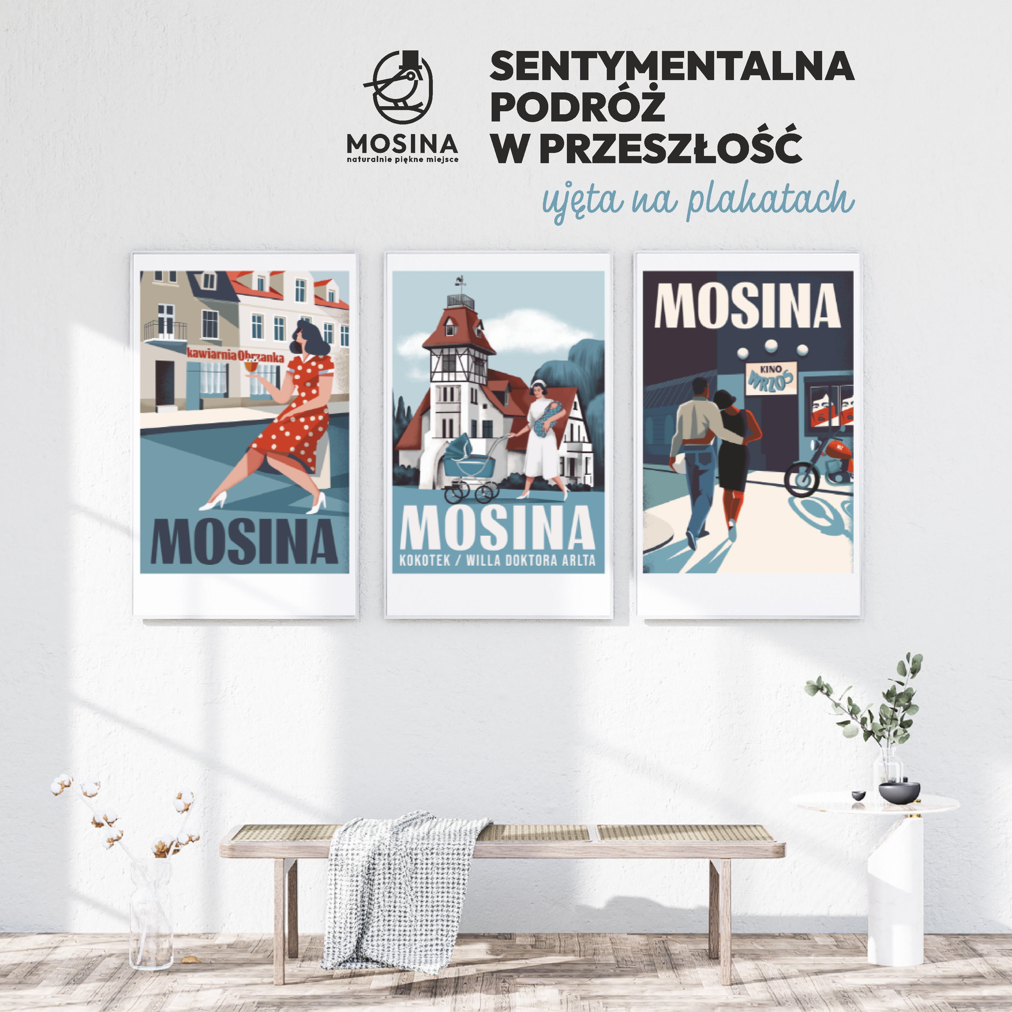 Plakaty sentymentala podr&oacute;ż w przeszłość