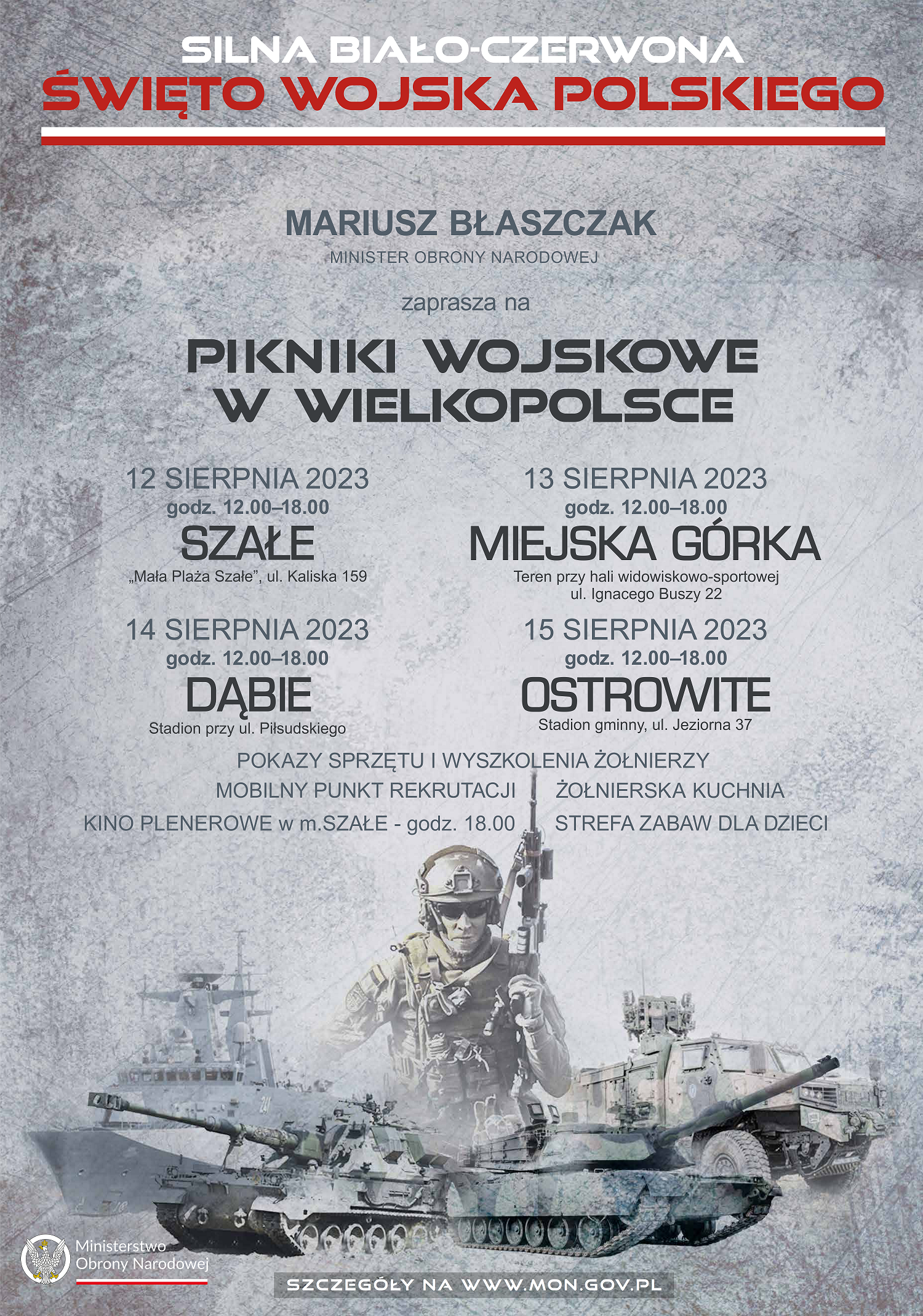 Zaproszenie na pikniki wojskowe