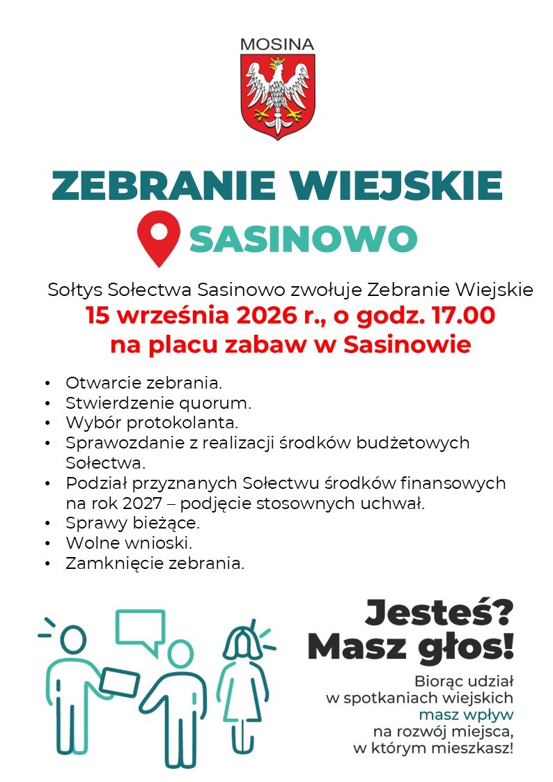 Zebranie Wiejskie Sołectwa Sasinowo
