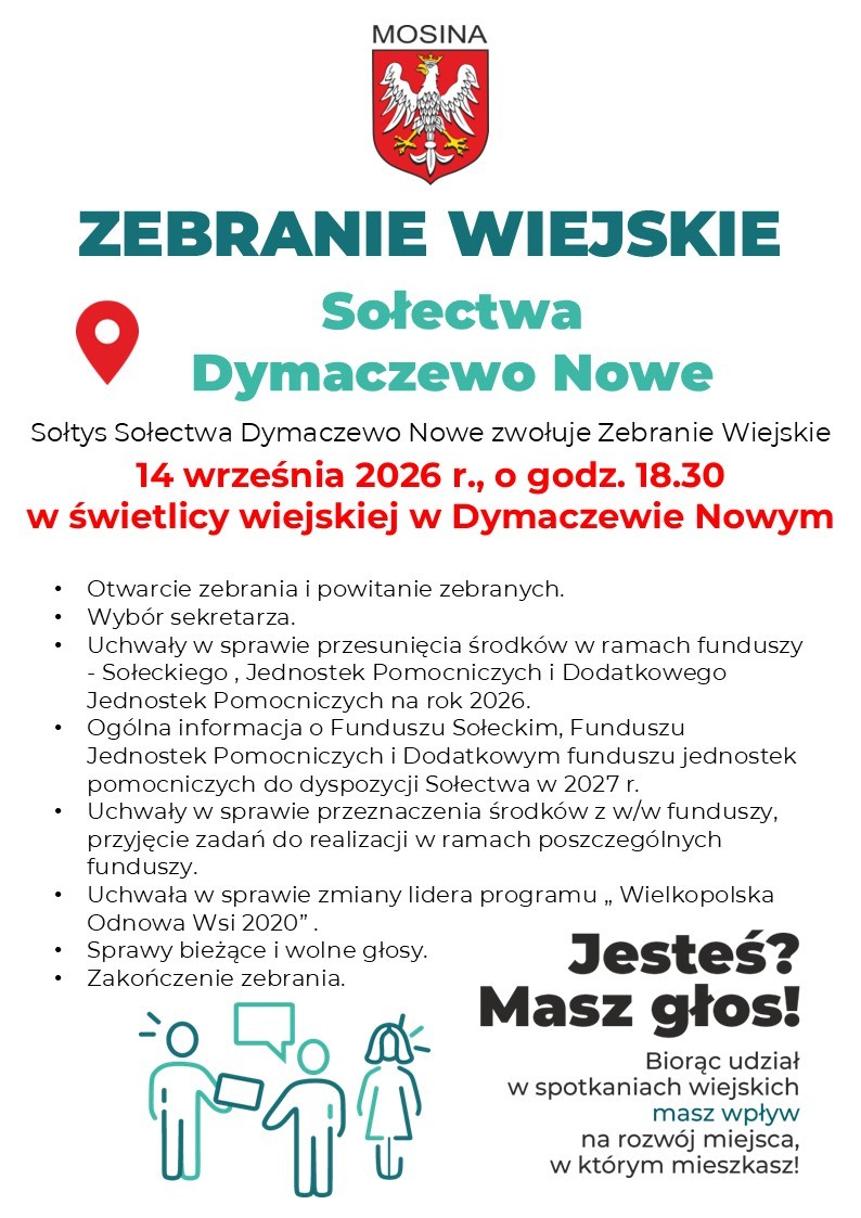 Zebranie Wiejskie Sołectwa Dymaczewo Nowe 