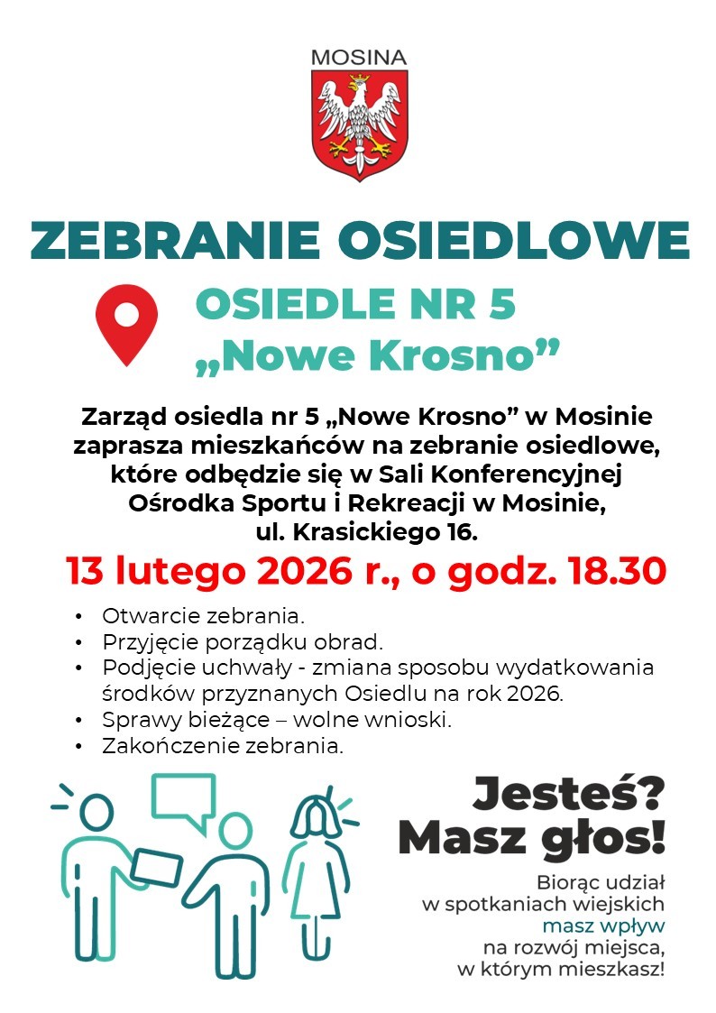 Zebranie mieszkańców Osiedla nr 5 w Mosinie