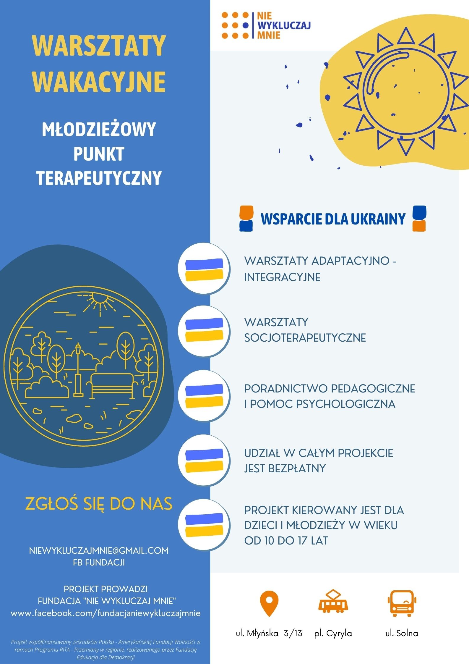 Warsztaty wakacyjne - Młodzieżowy Punkt Terapeutyczny