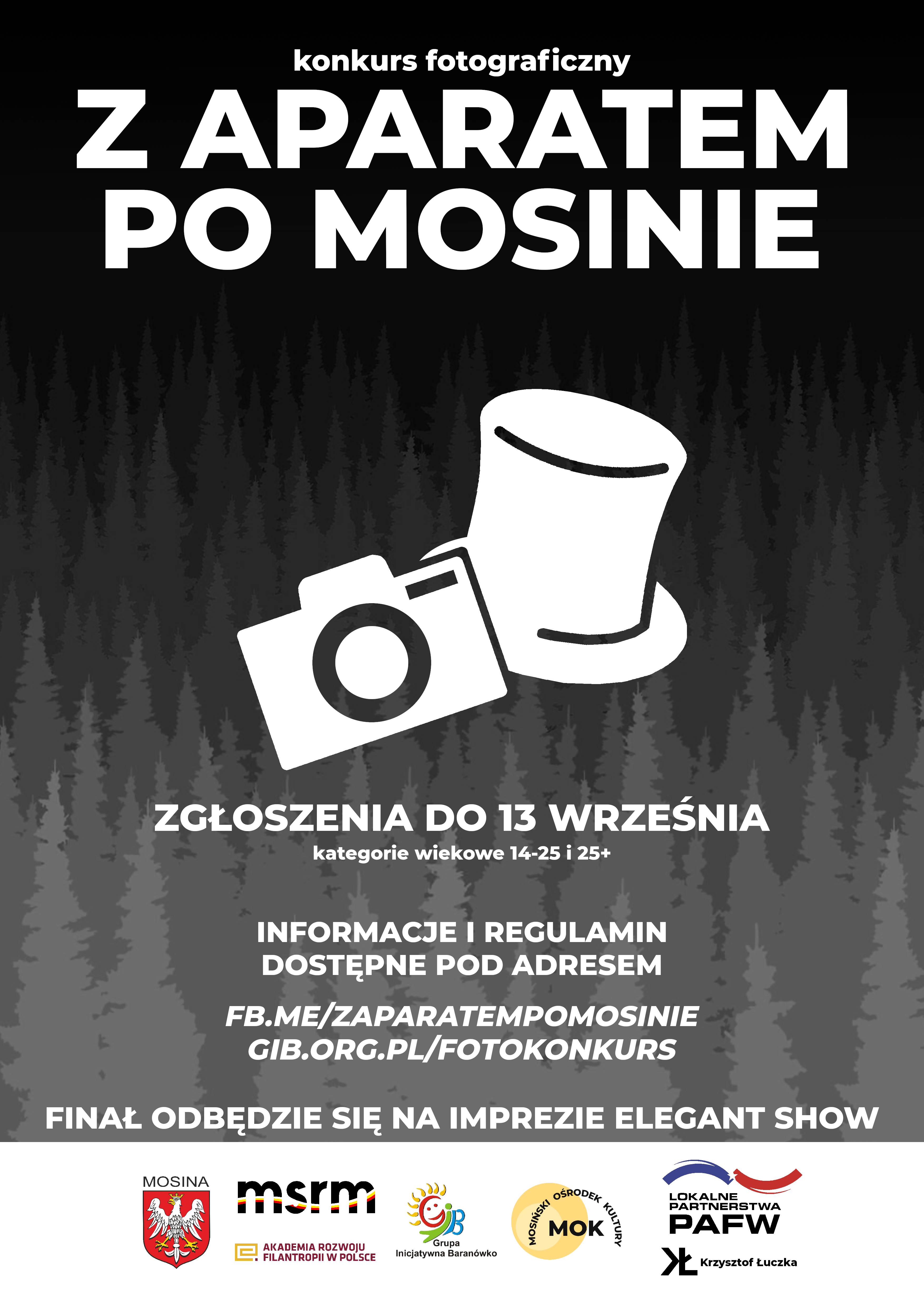 plakat z aparatem fotograficznym na obrazku