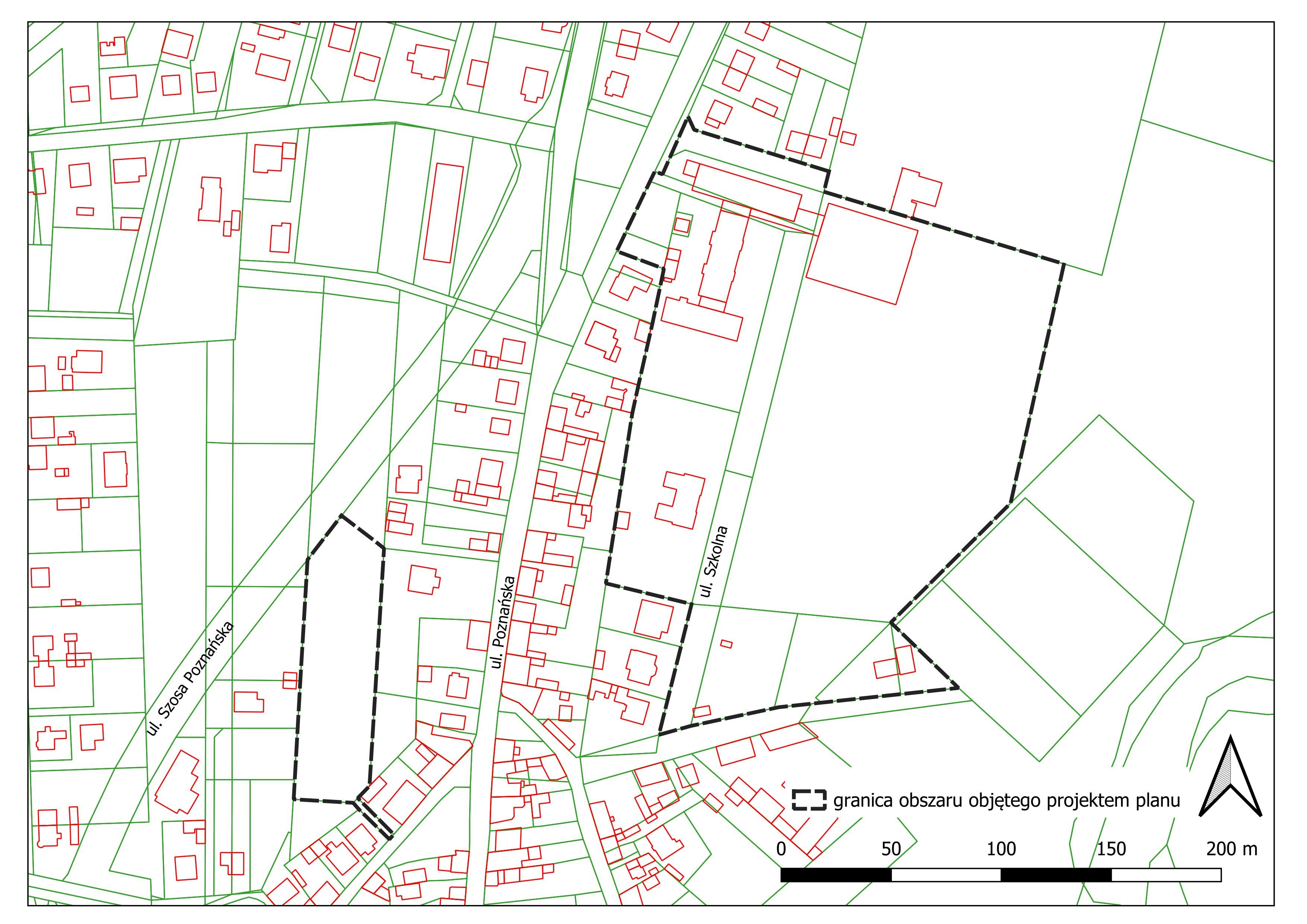 Granica obszaru objetego projektem planu