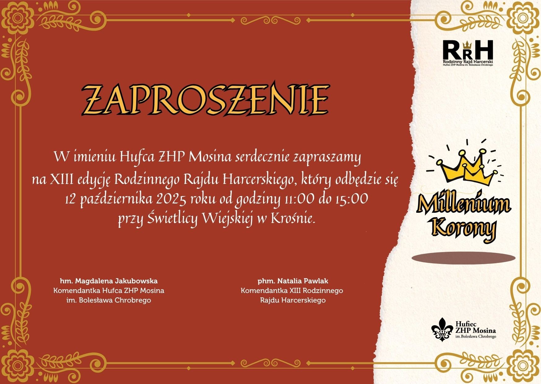 Zaproszenie na Rodzinny Rajd Harcerski