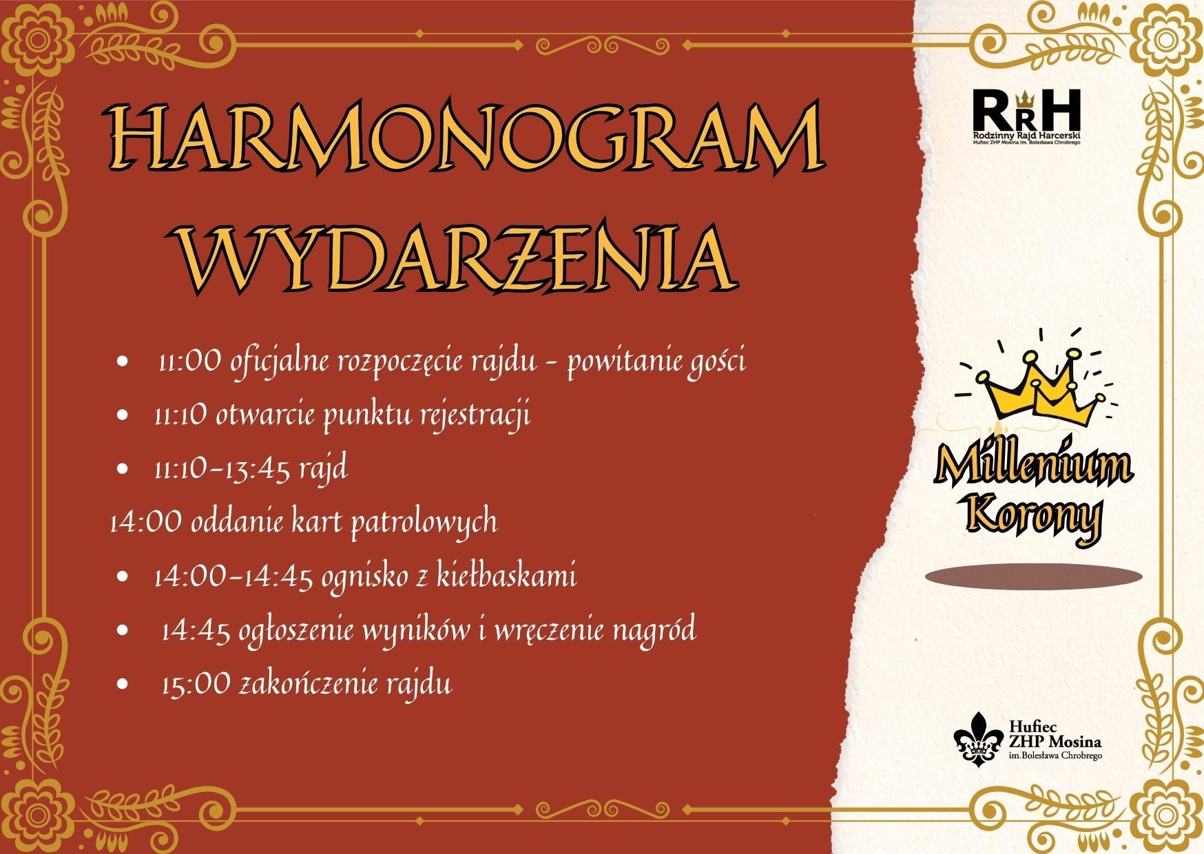 Harmonogram wydarzenia
