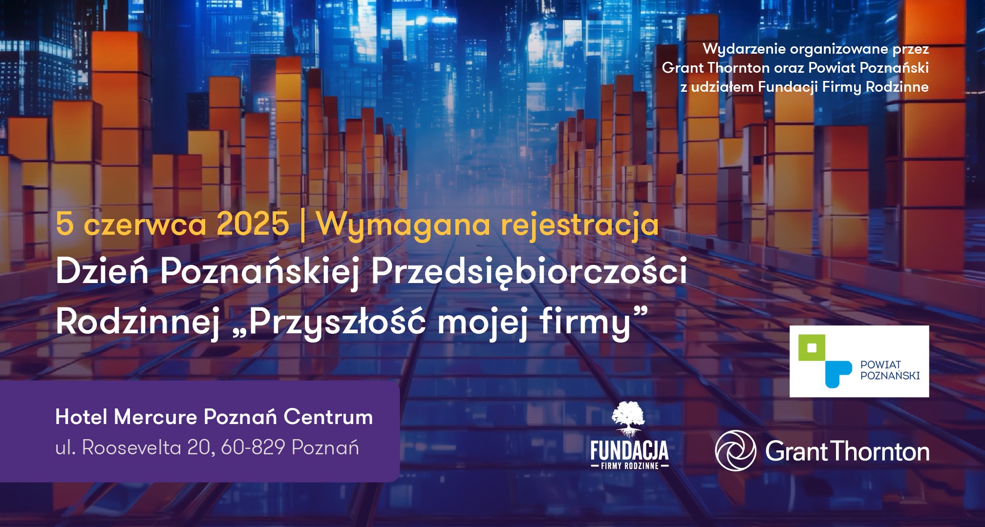 Baner informujący o konferencji.