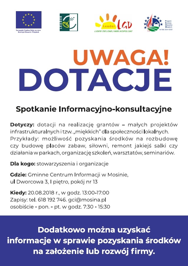 Uwaga! Dotacje