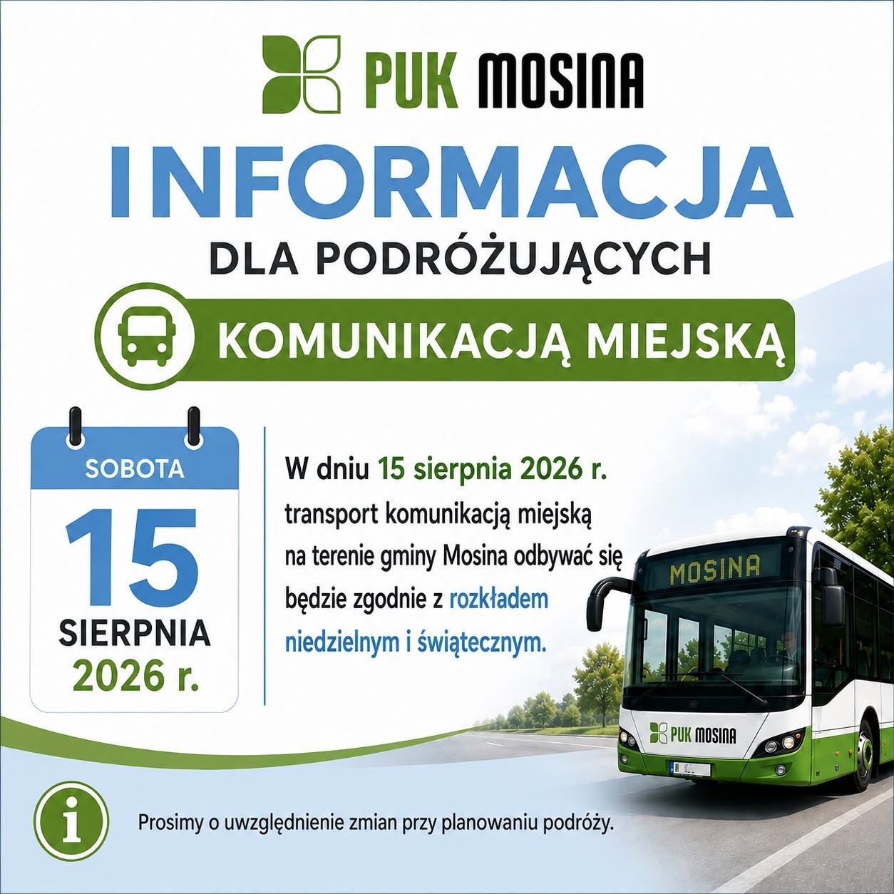 Komunikacja miejska 15 sierpnia