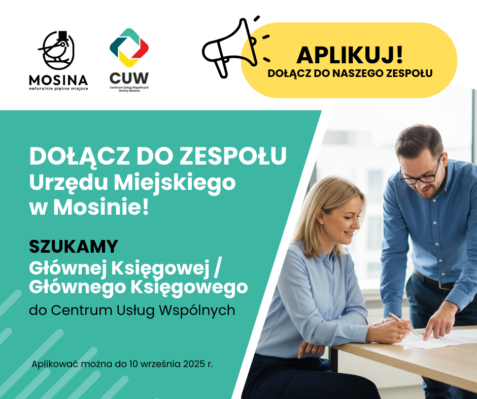Dołącz do zespołu Urzędu Miejskiego w Mosinie!