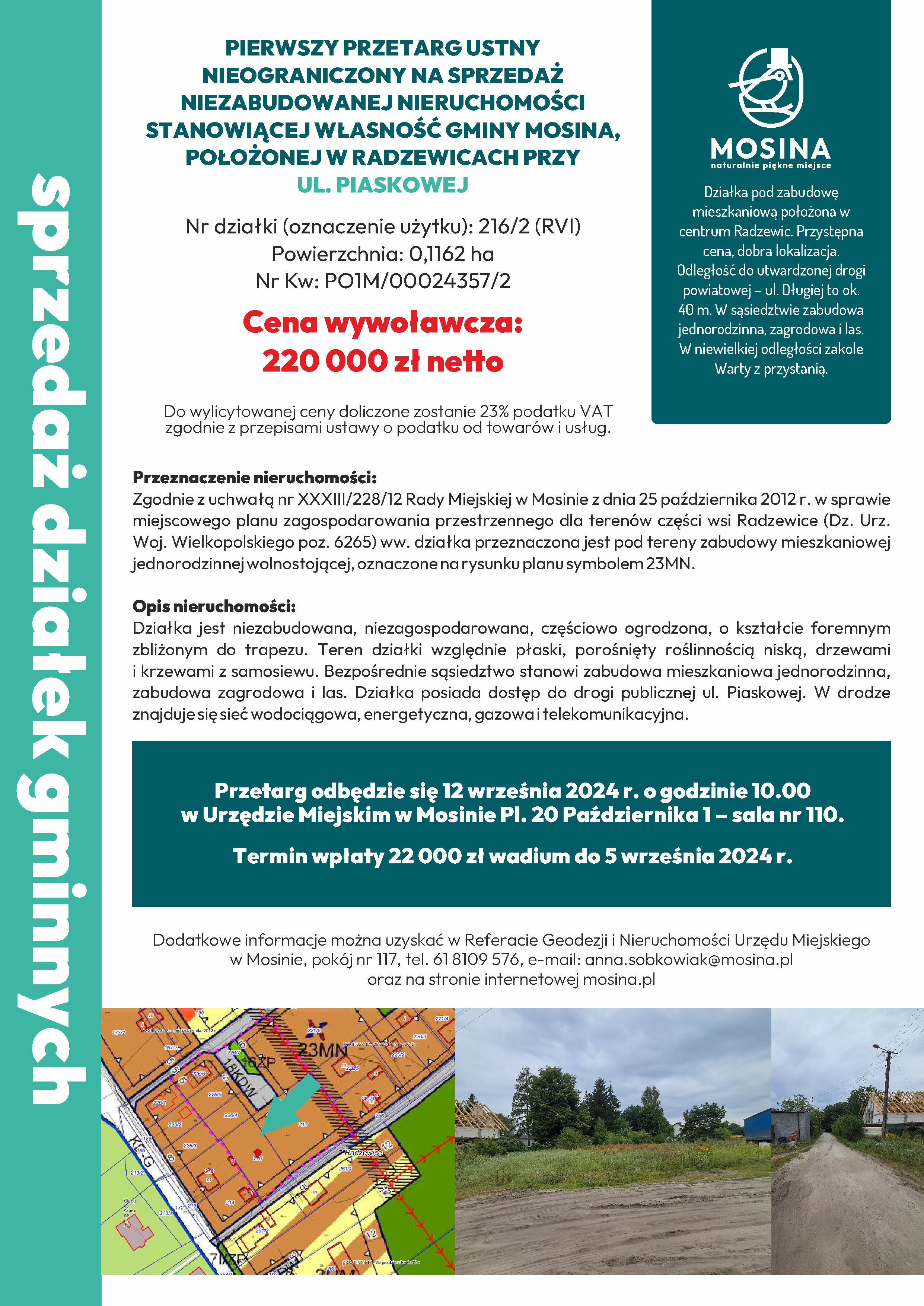 Działka na sprzedaż - Radzewice ul. Piaskowa