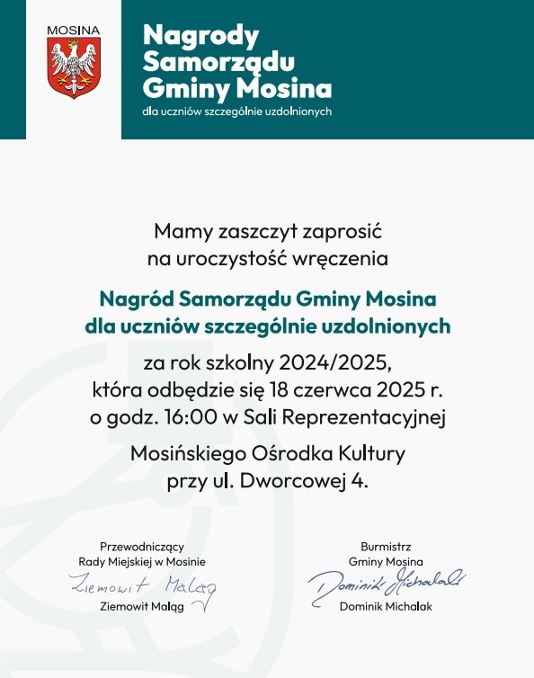 Nagrody Samorządu Gminy Mosina