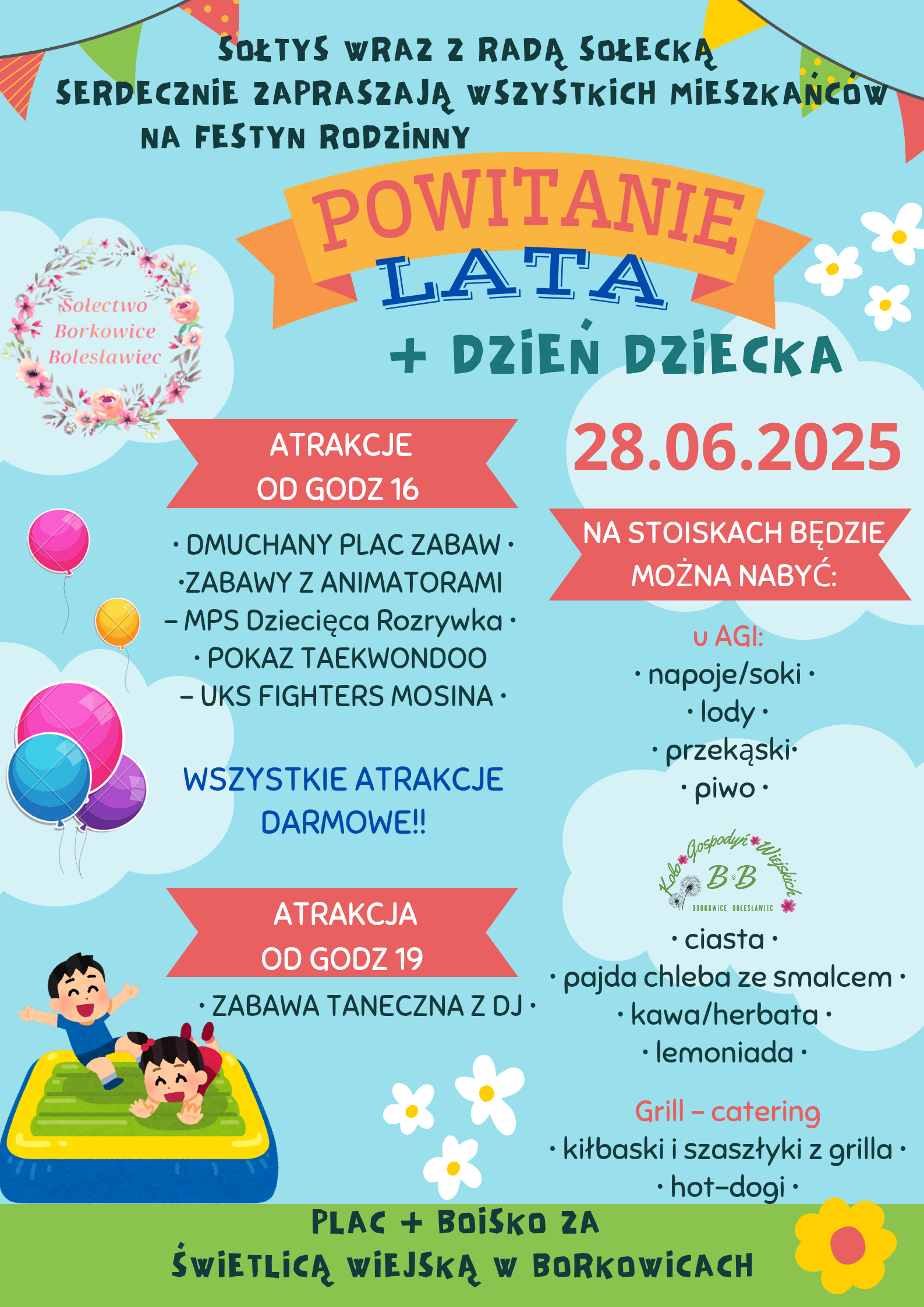 Powitanie Lata i Dzień Dziecka w Sołectwie Borkowice-Bolesławiec