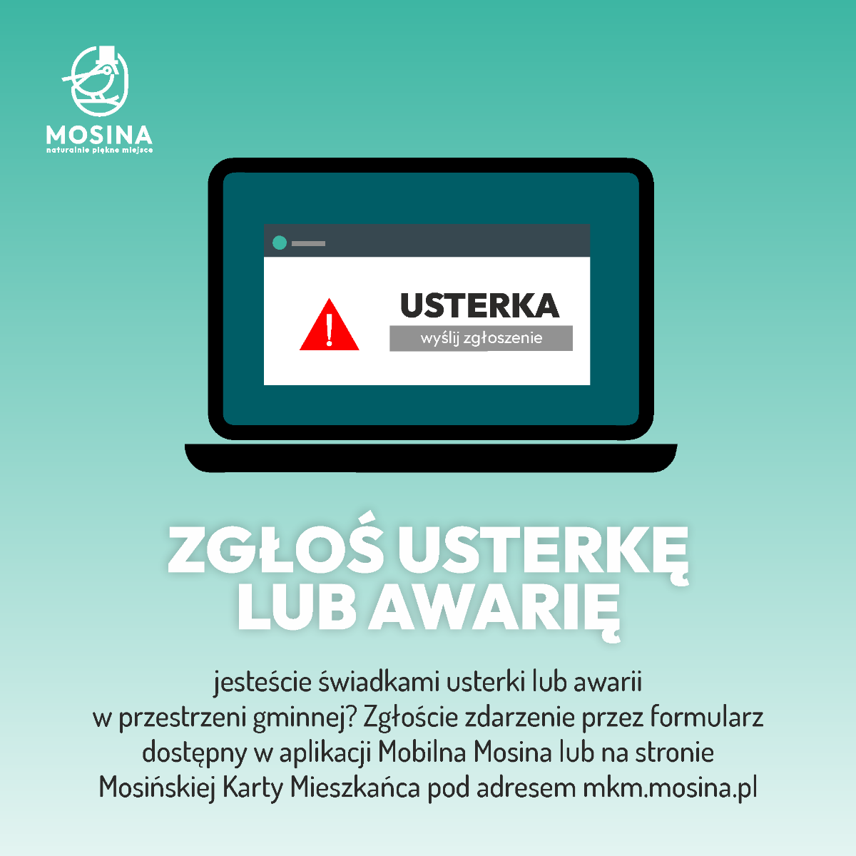 Zgłoś usterkę lub awarię
