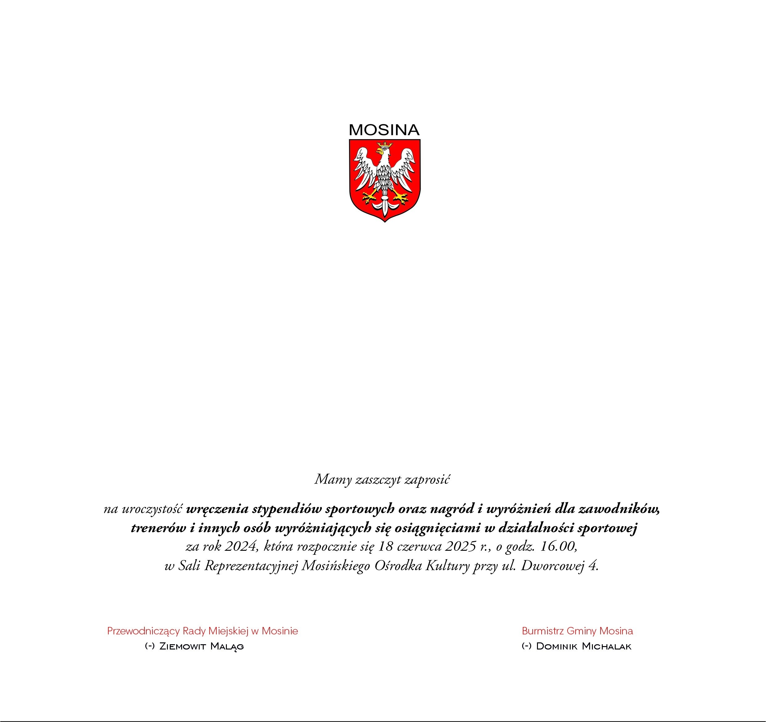 Nagrody Samorządu Gminy Mosina