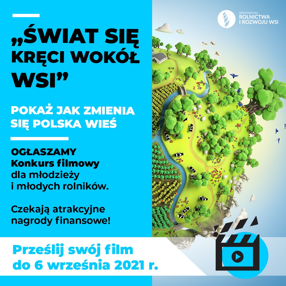 Plakat informacyjny na temat konkursu
