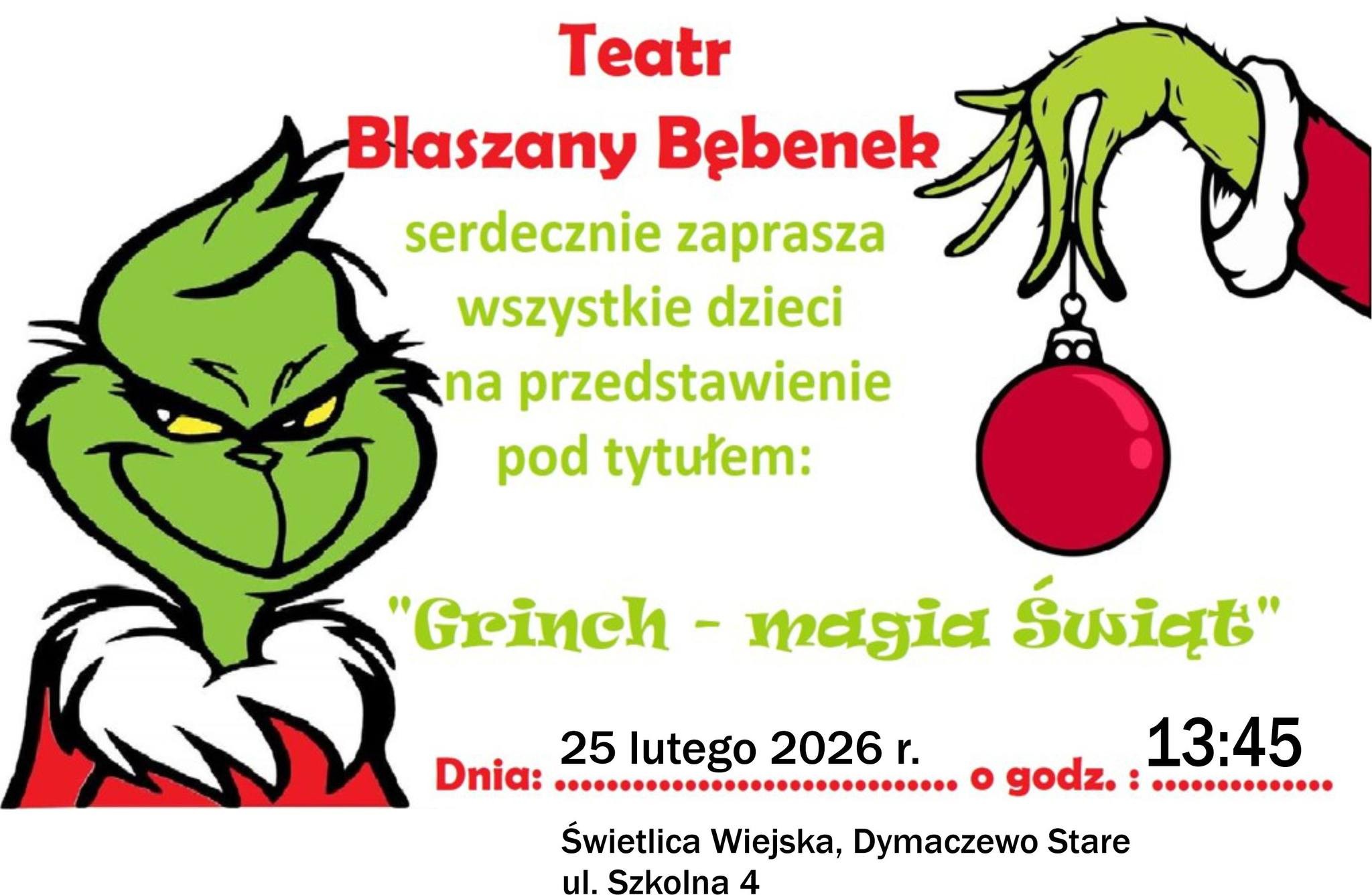 Teatr Blaszany Bębenek zaprasza