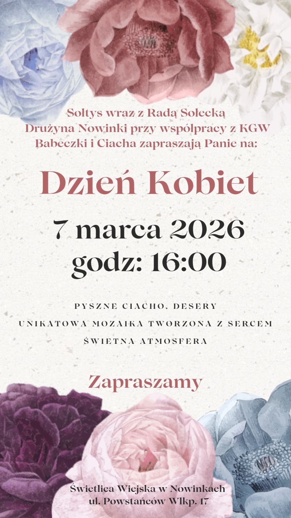 Spotkanie z okazji Dnia Kobiet w Nowinkach