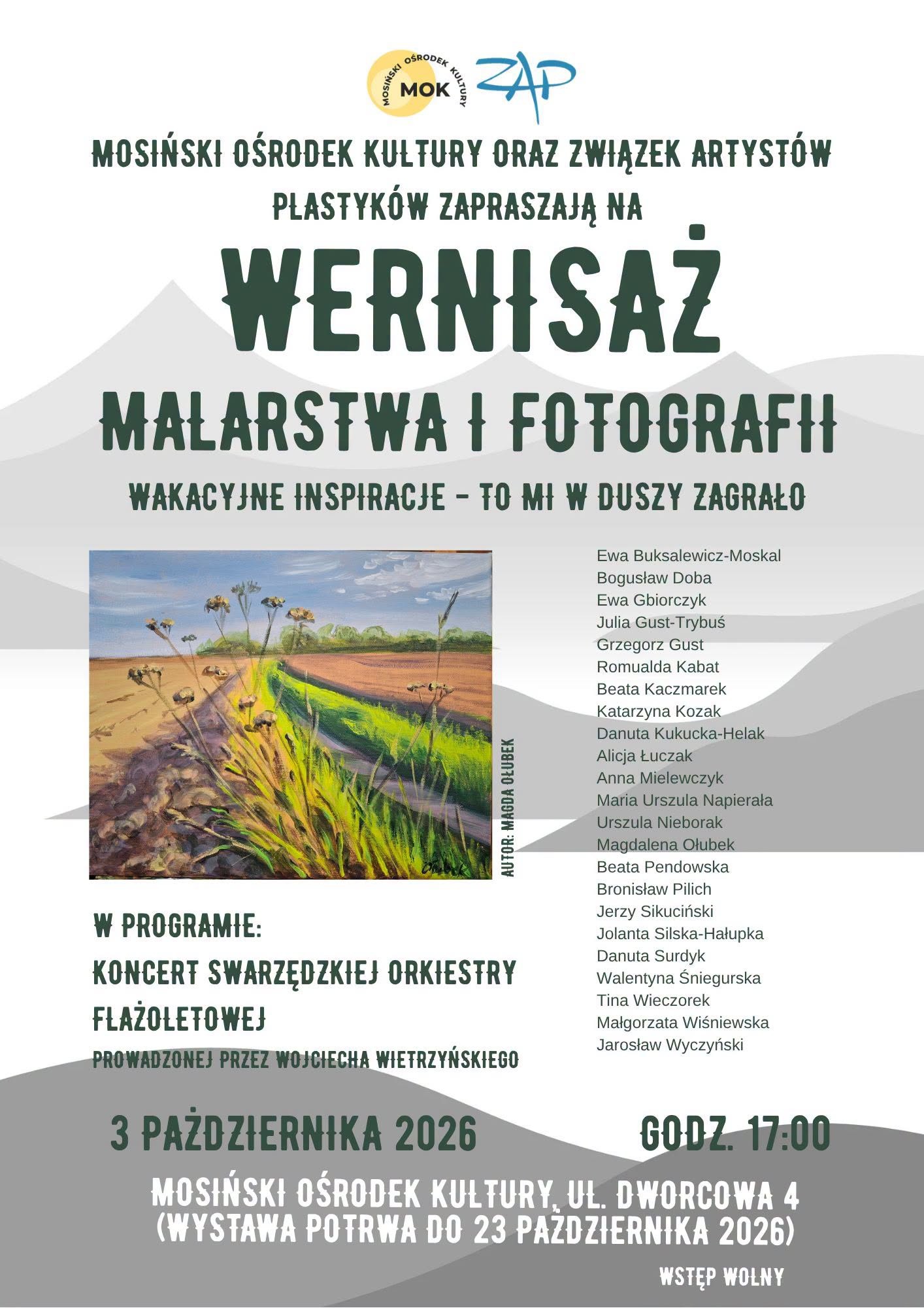 Wernisaż malarstwa i fotografii twórców Związku Artystów Plastyków
