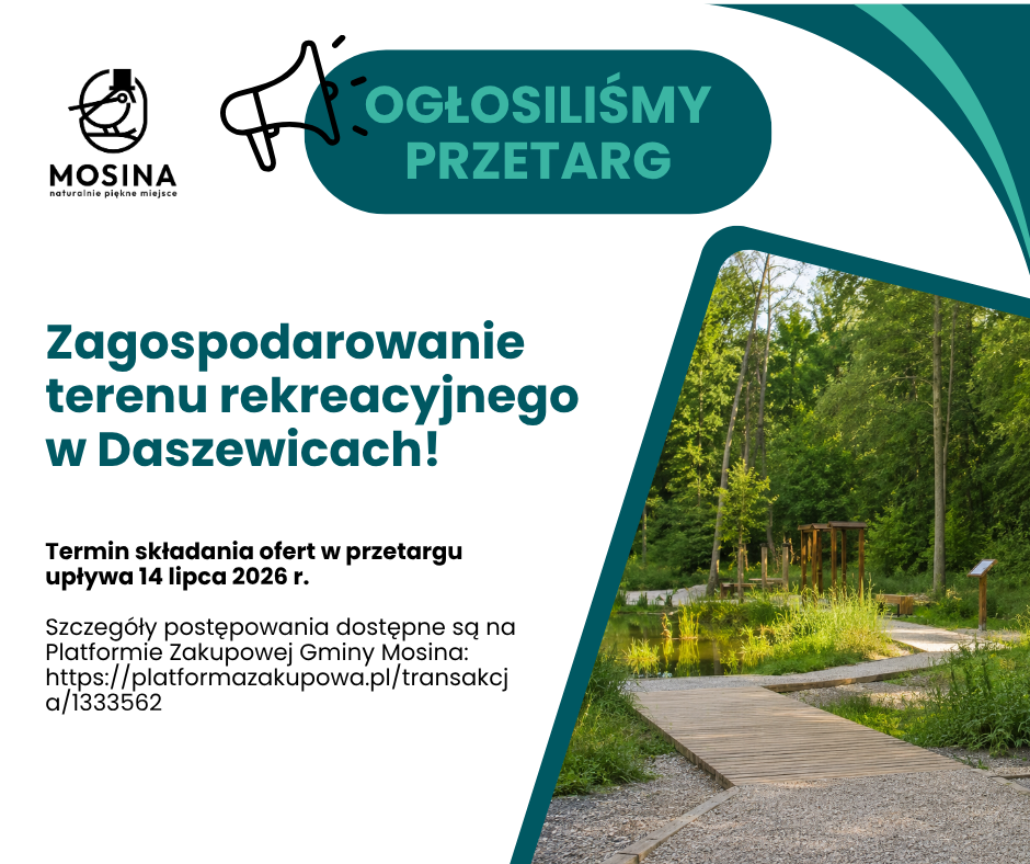 Przetarg na zagospodarowanie terenu w Daszewicach