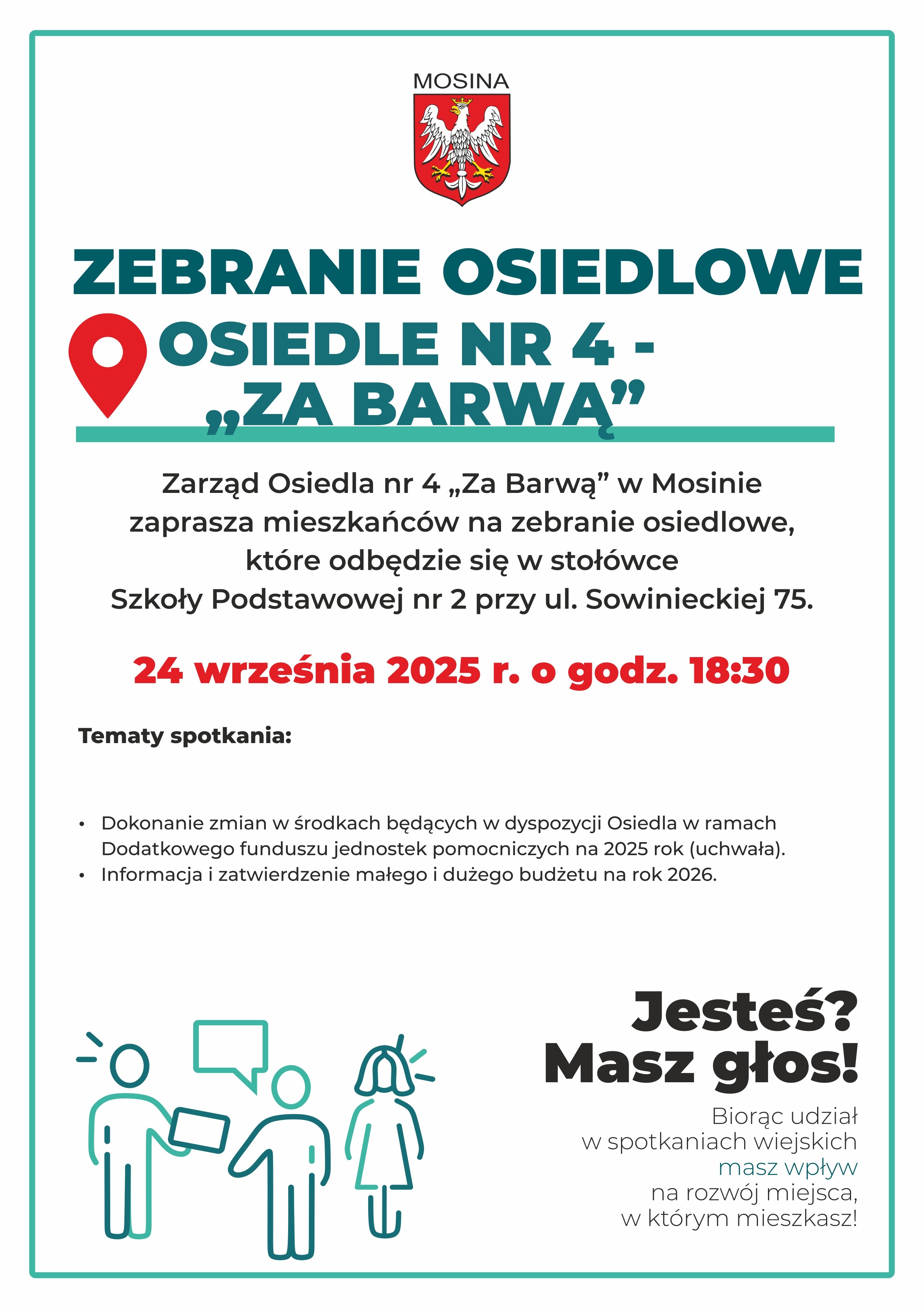 Zebranie mieszkańców Osiedla nr 4 w Mosinie