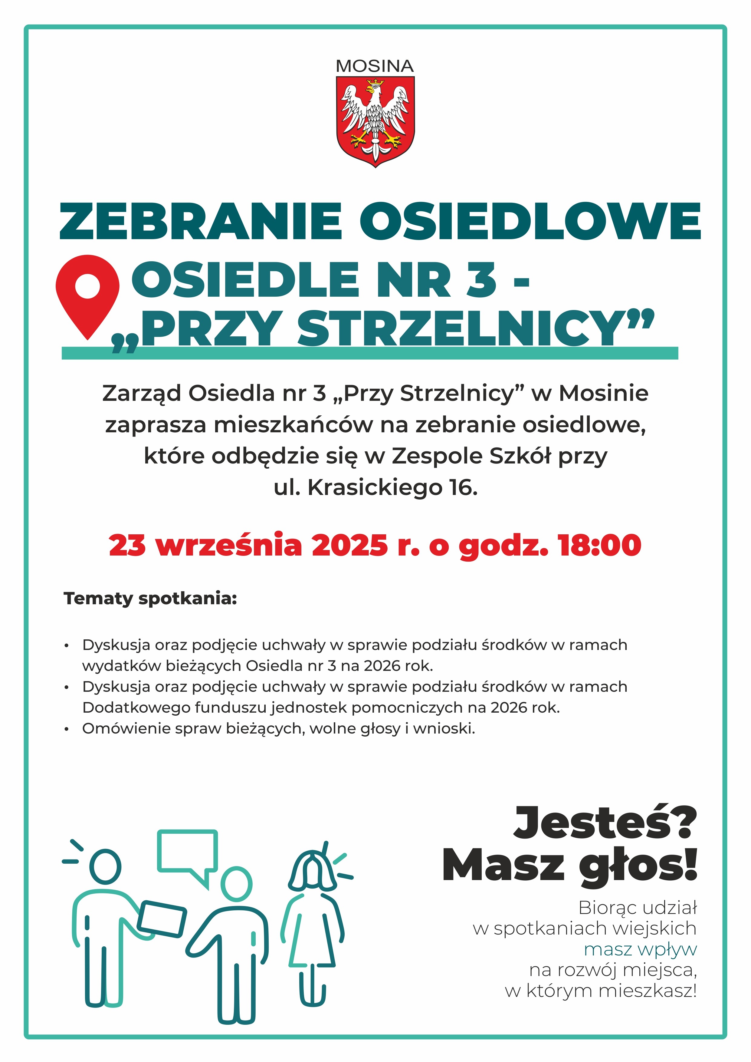 Zebranie mieszkańców Osiedla nr 3 w Mosinie