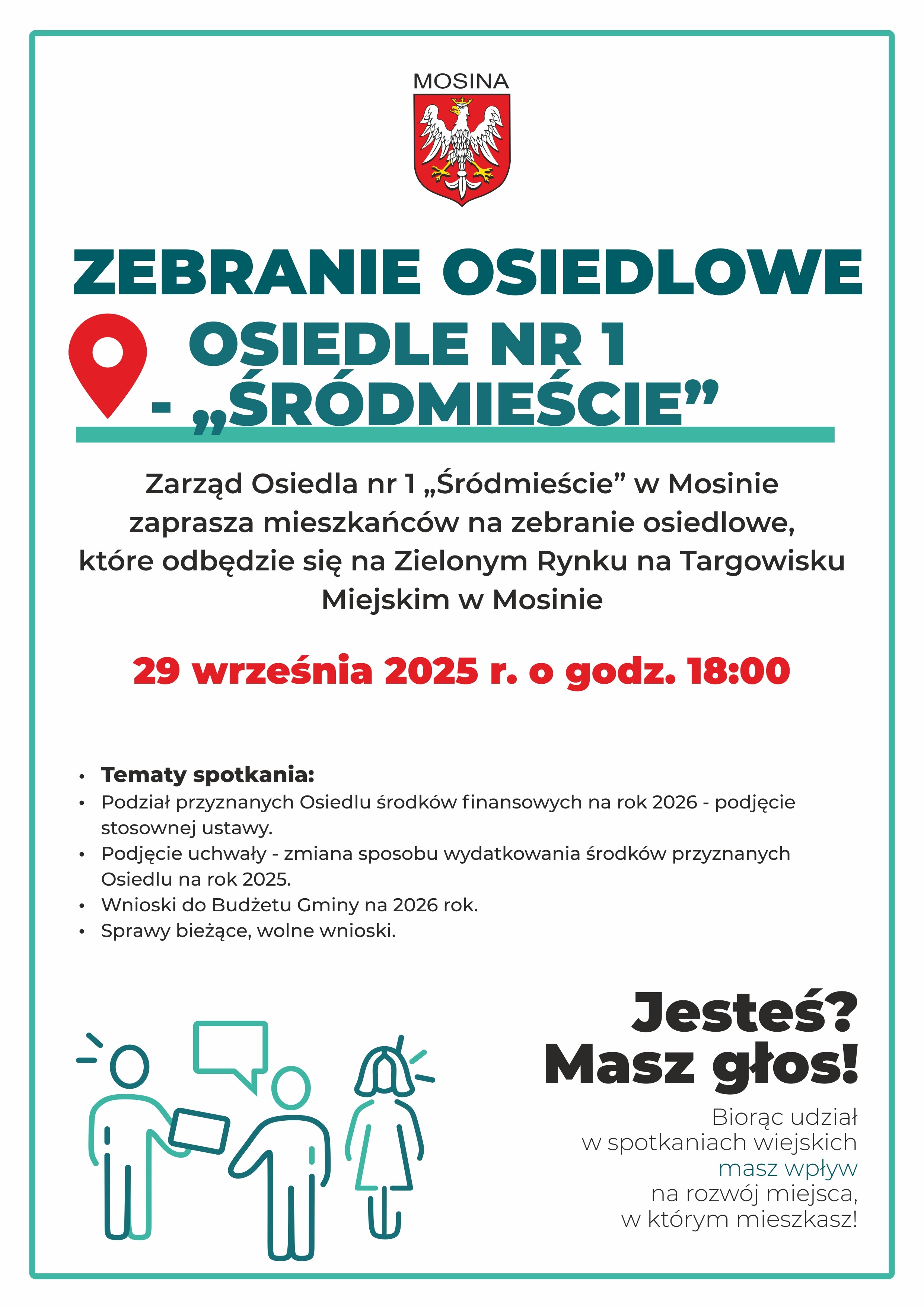 Zebranie mieszkańców Osiedla nr 1 w Mosinie