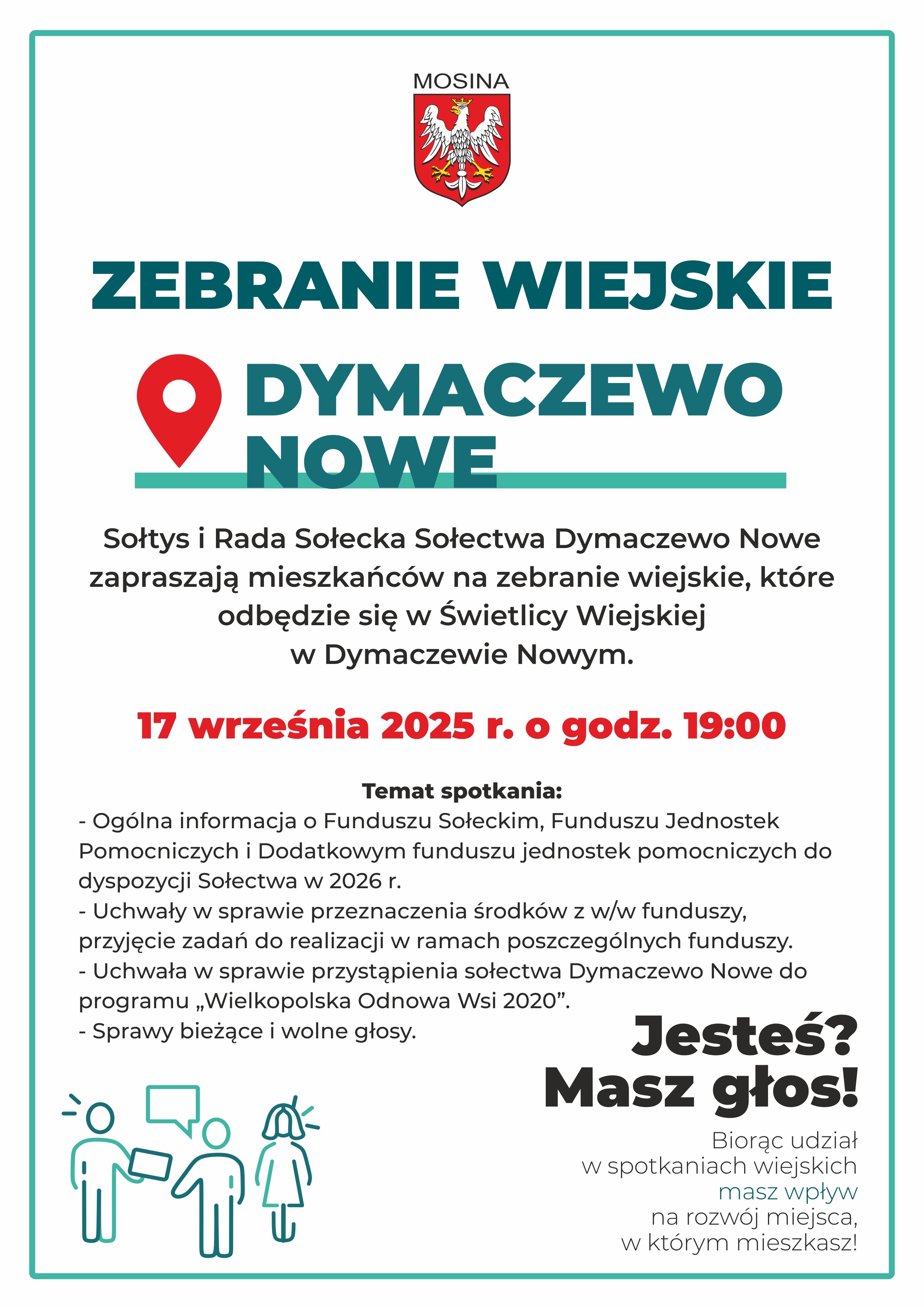 Zebranie Wiejskie wsi Dymaczewo Nowe 