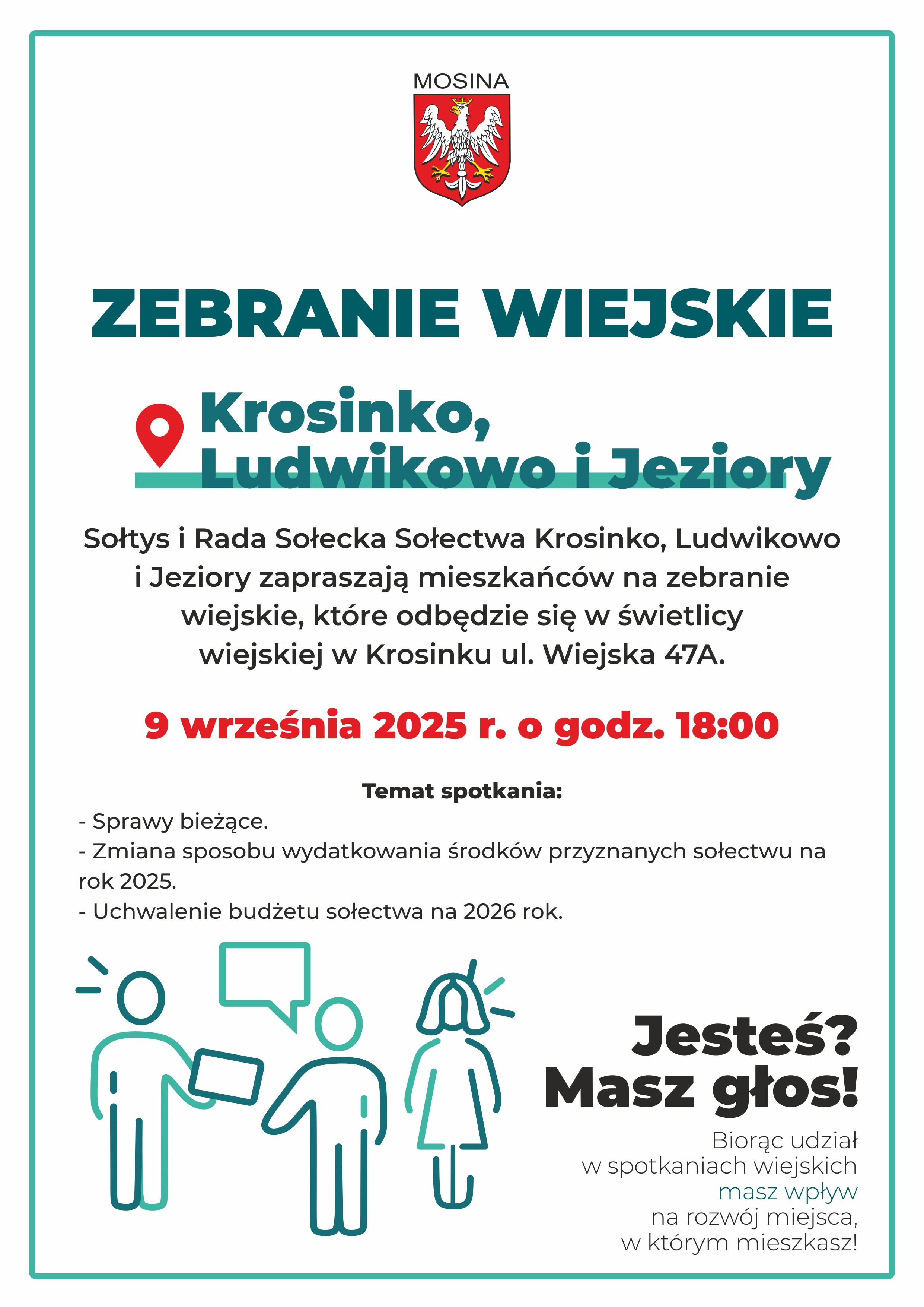 Zebranie sołectwa Krosinko, Ludwikowo i Jeziory