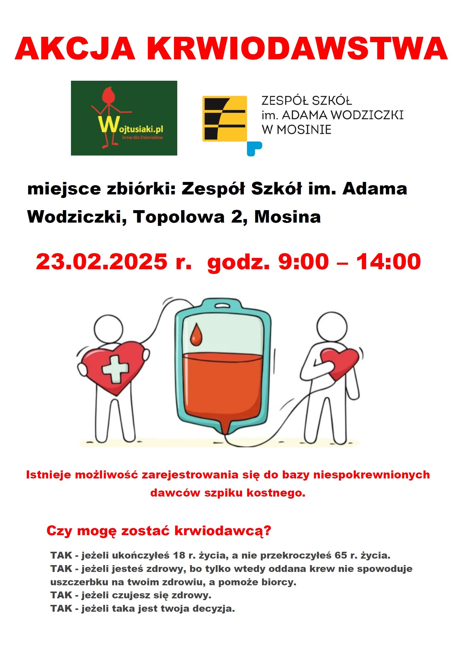 Zbiórka krwi -  wojtusiaki.pl