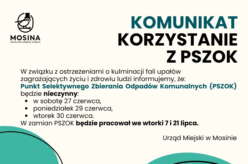 Informacja o funkcjonowaniu PSZOK