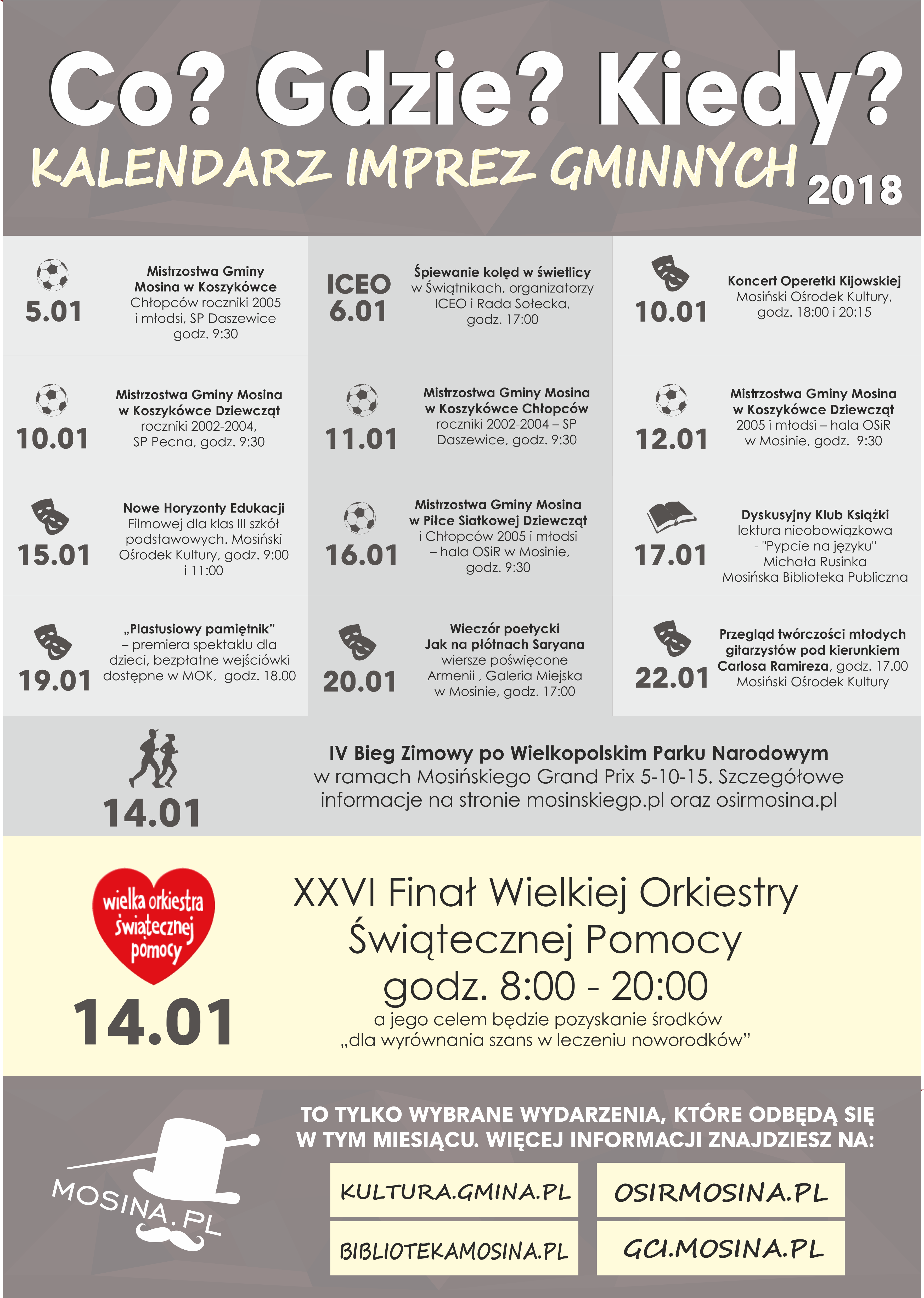 Styczniowe wydarzenia w Gminie Mosina