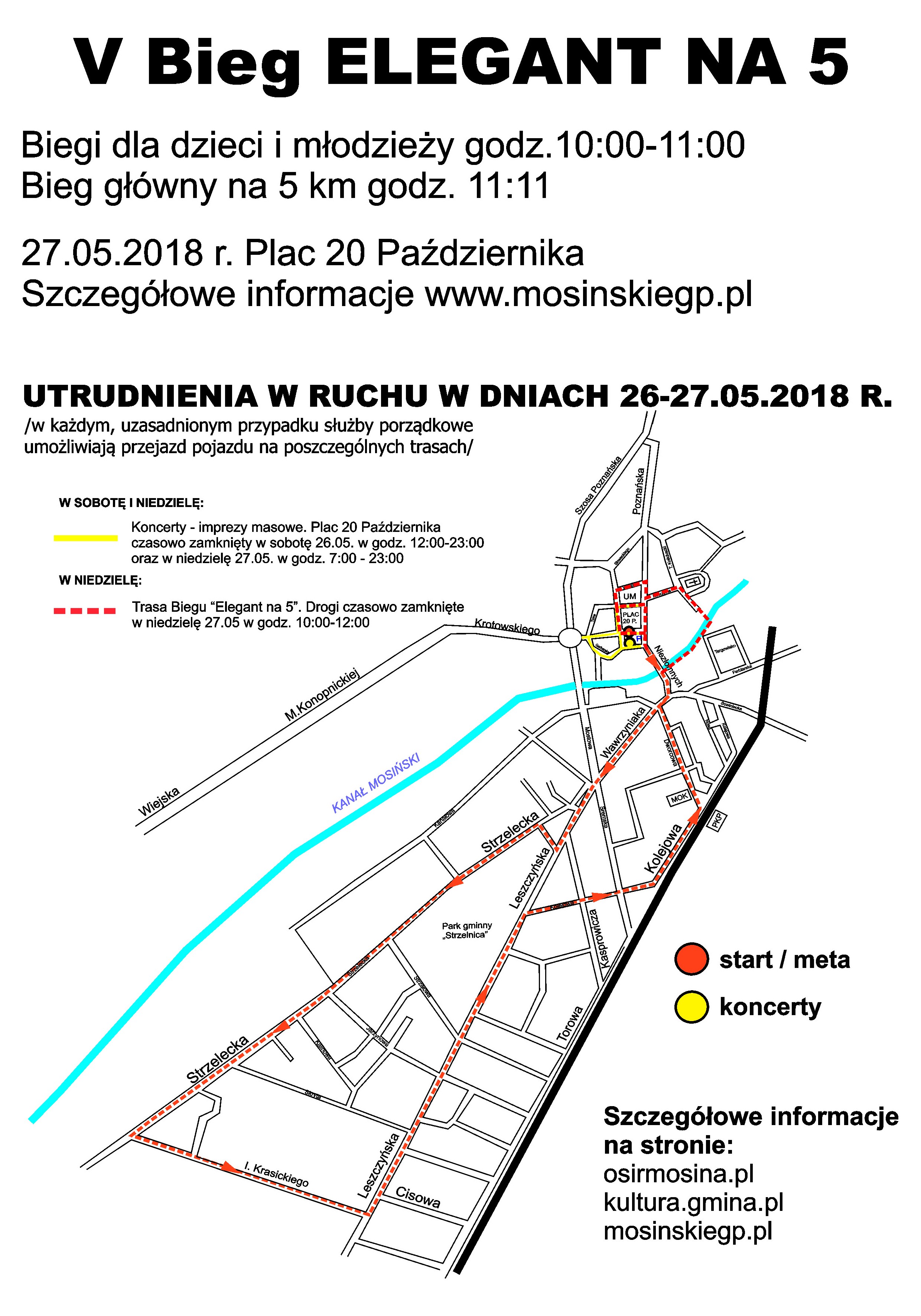 Utrudnienia w ruchu w dniach 26 - 27 maja