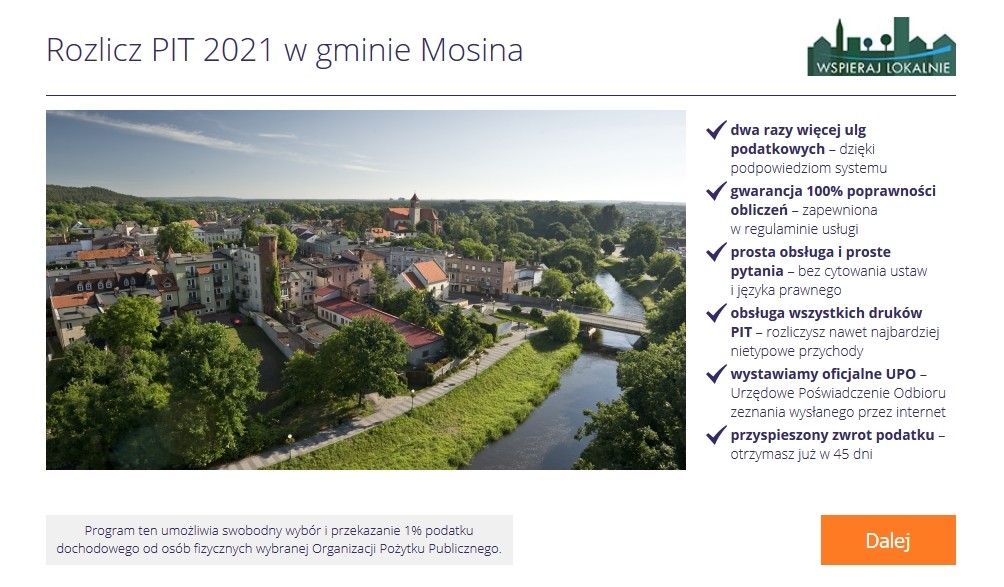 Rozlicz PIT w Gminie Mosina - zostaw swój podatek tu, gdzie mieszkasz.