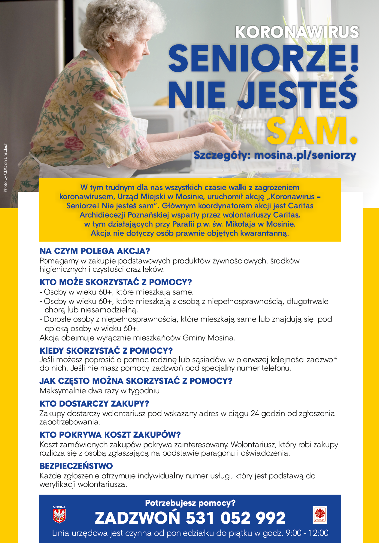 AKCJA „Koronawirus - Seniorze! Nie jesteś sam”