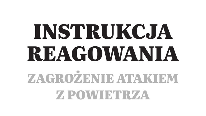 Instrukcja reagowania na zagrożenie atakiem z powietrza