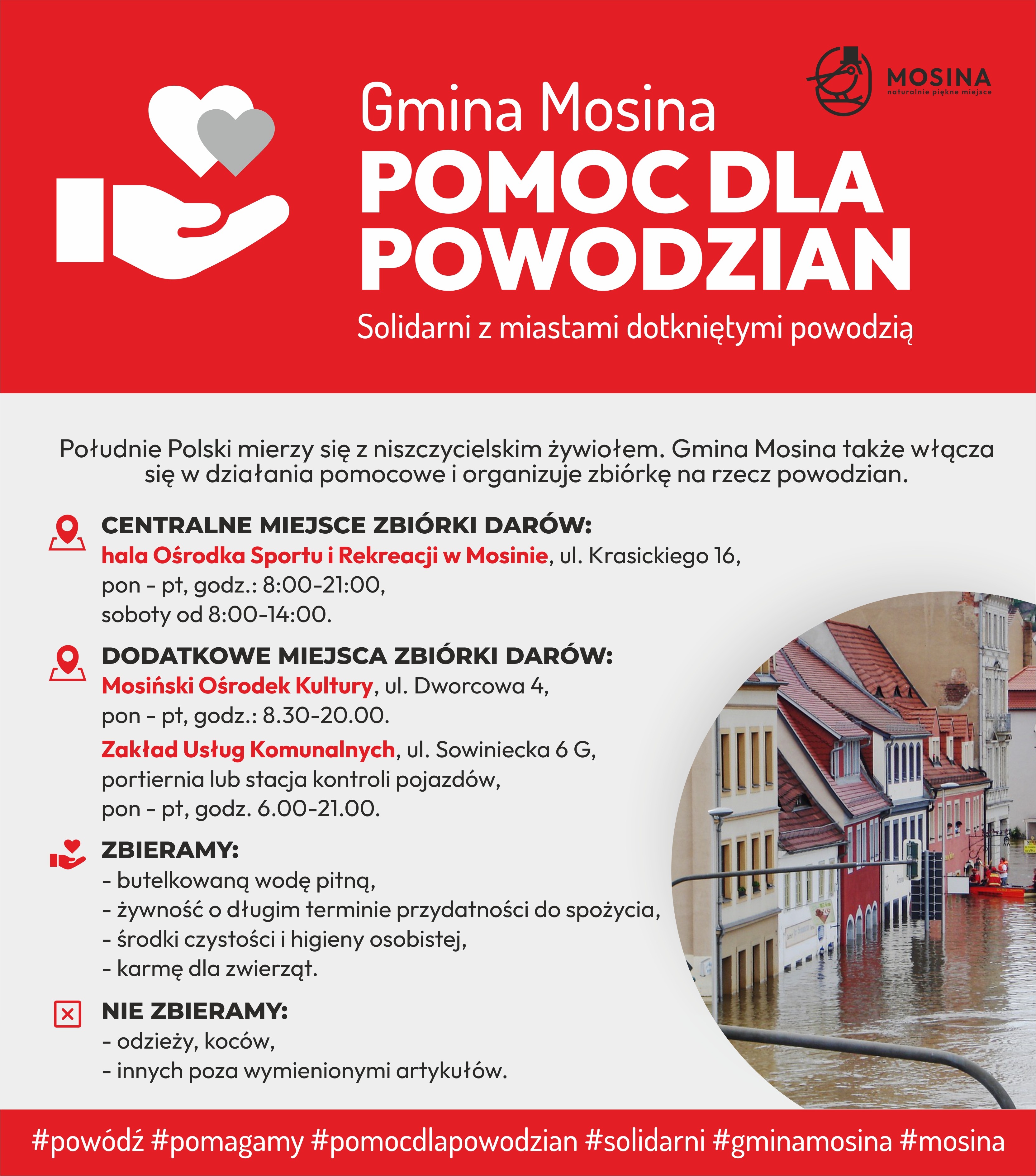 Solidarni z miastami dotkniętymi powodzią