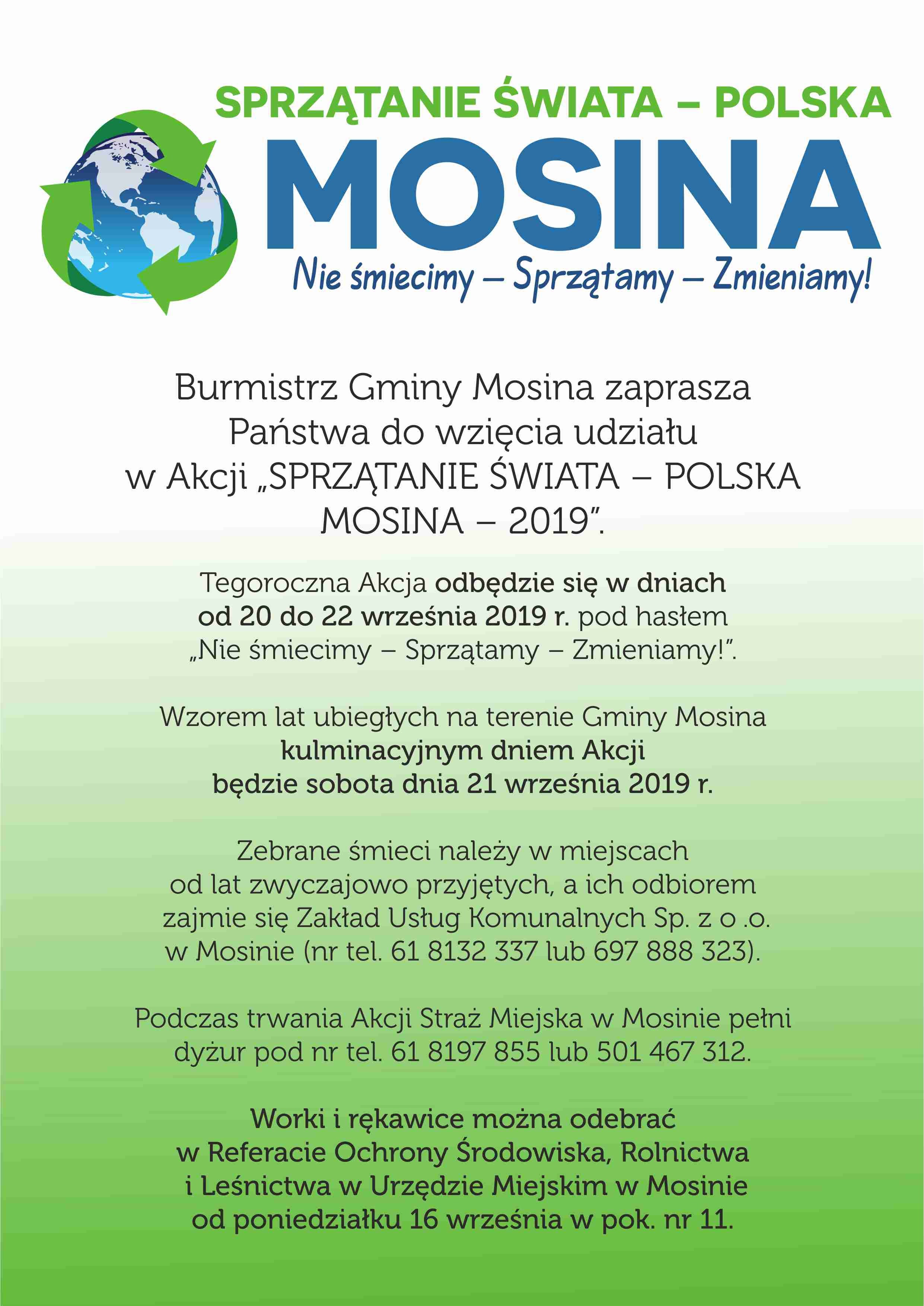 Sprzątanie Świata w Mosinie