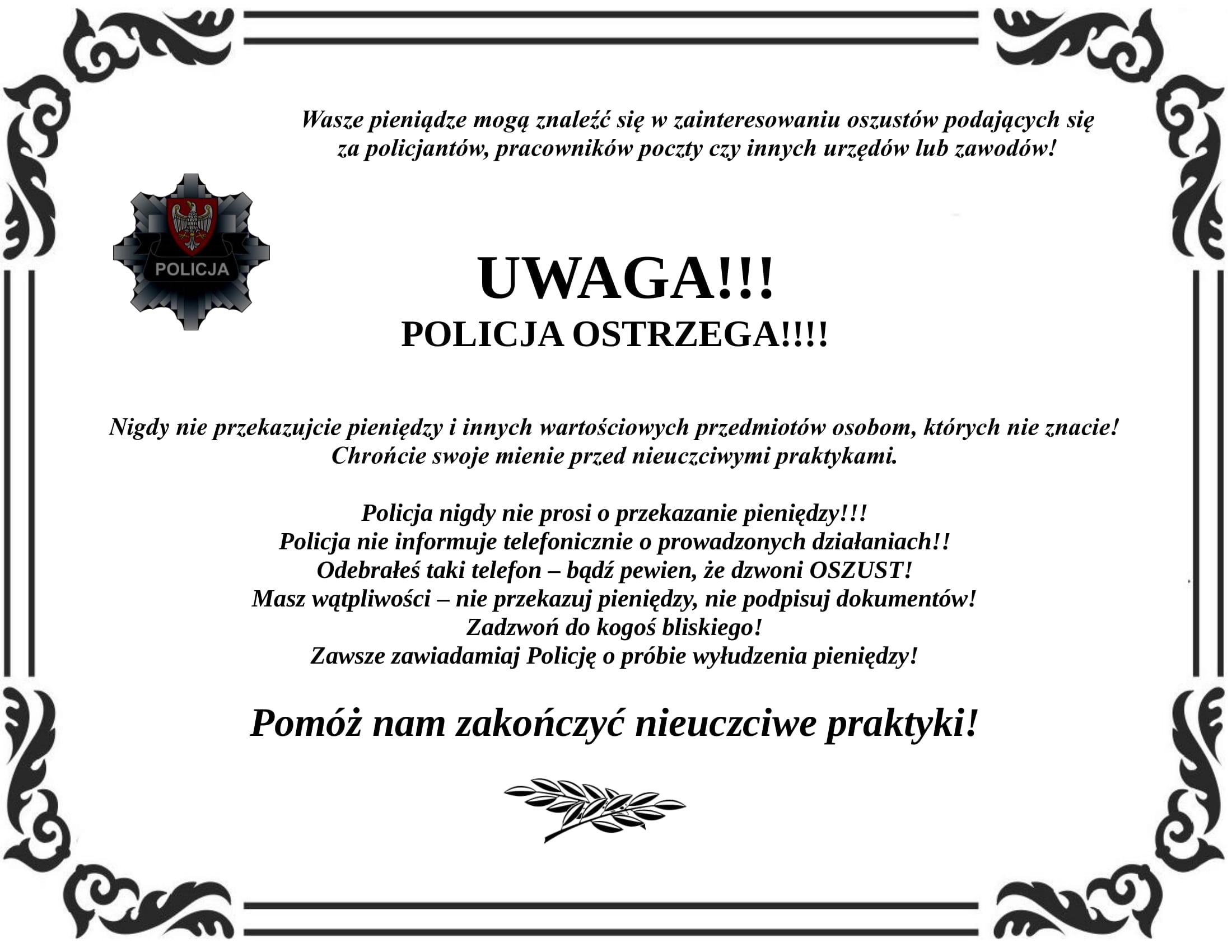 Uwaga seniorzy!