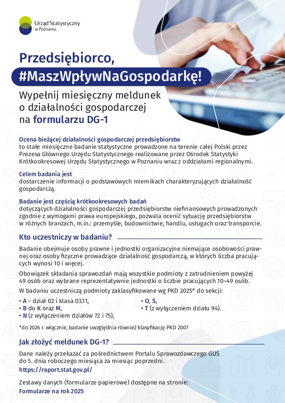 Miesięczny meldunek DG-1