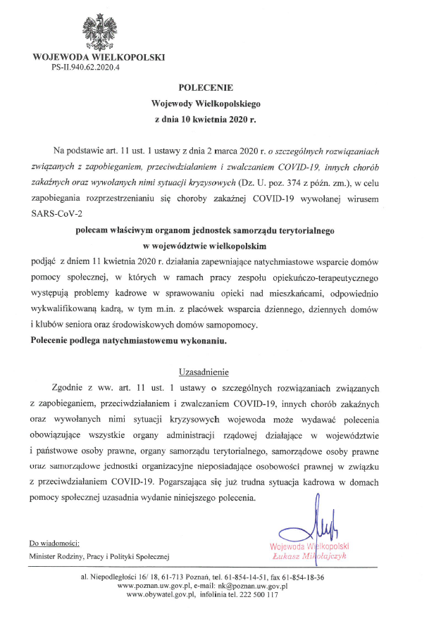 Polecenia Wojewody Wielkopolskiego