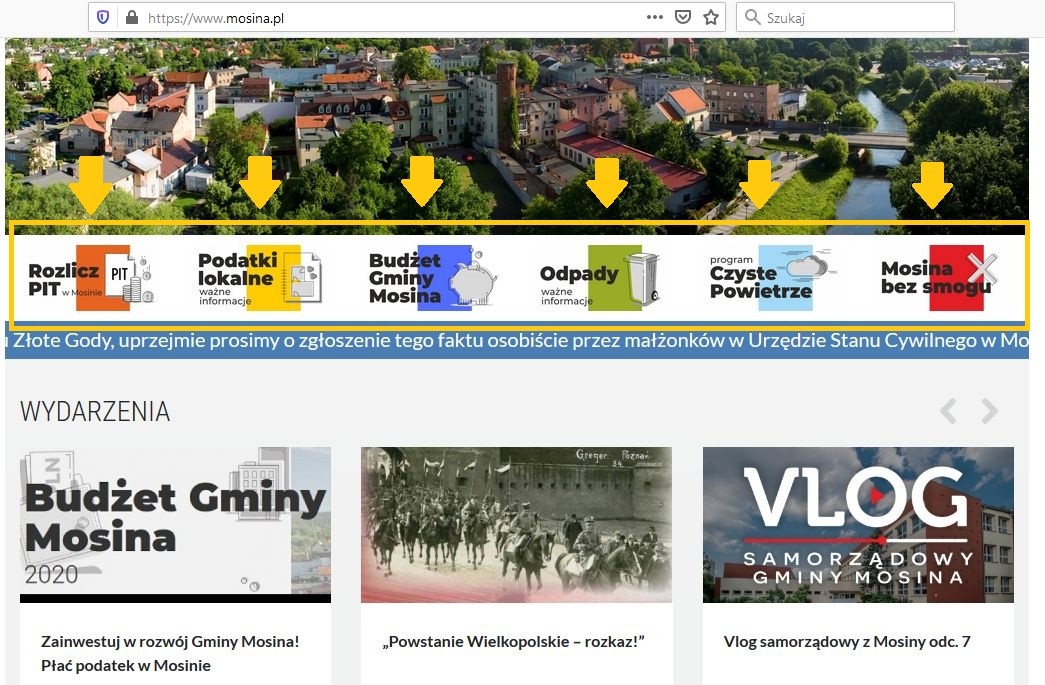 Nowe funkcjonalności  strony mosina.pl
