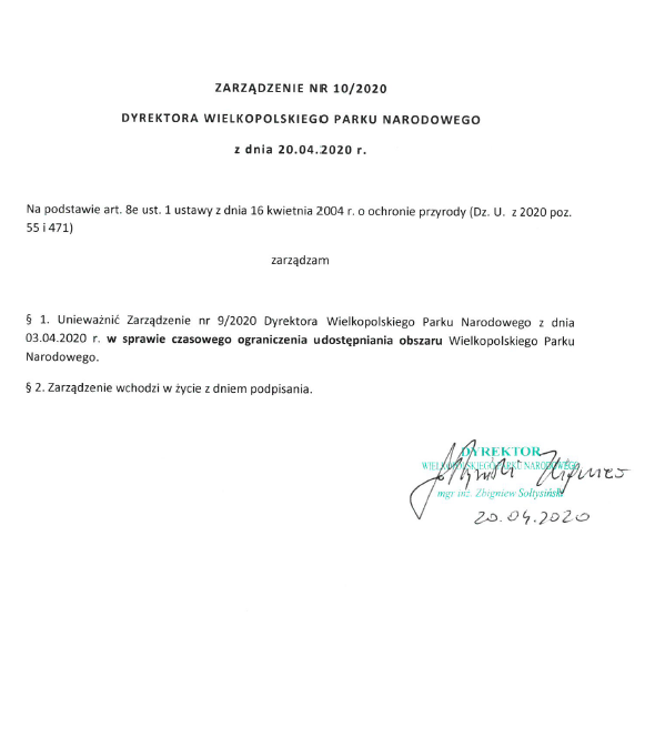 Zarządzenie Dyrektora WPN