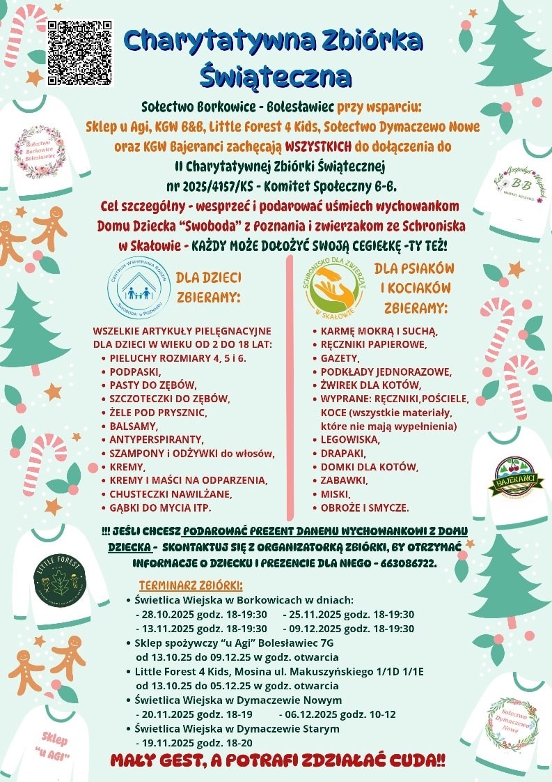 Plakat infromacyjny - zbiórka charytatywna