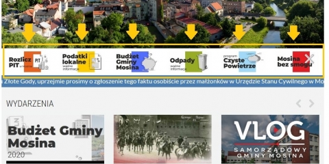 Nowe funkcjonalności  strony mosina.pl